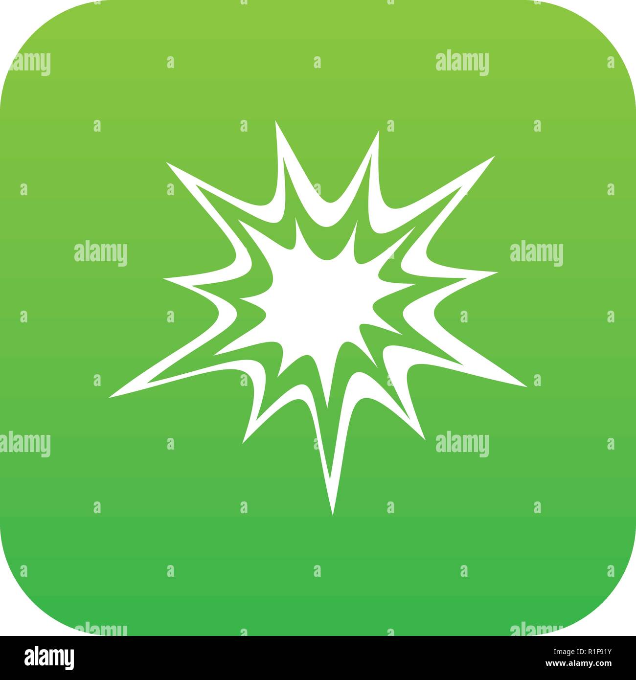 Heavy explosion icon digital green Stock Vector