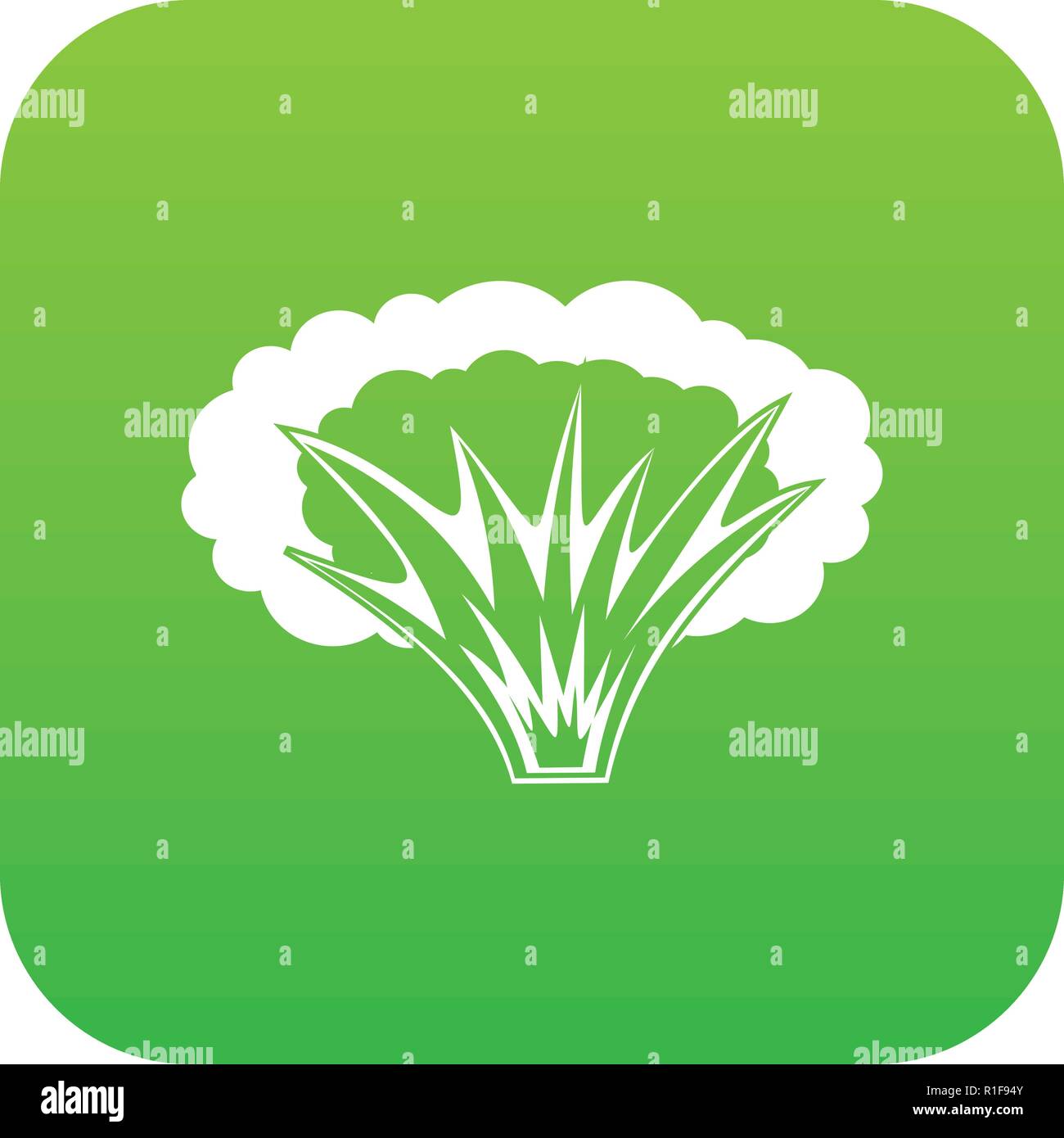 Atomical explosion icon digital green Stock Vector