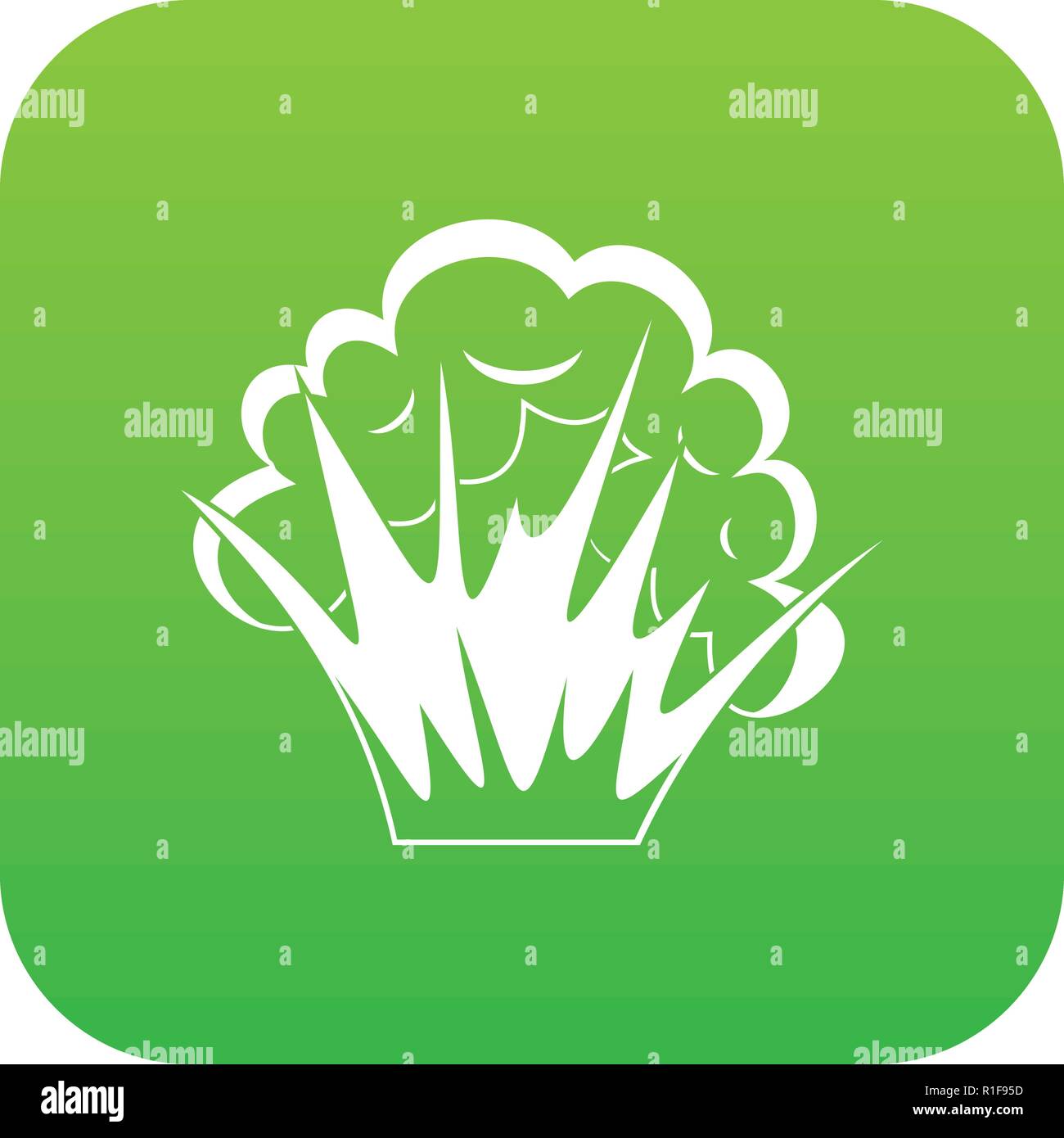 Flame and smoke icon digital green Stock Vector Image & Art - Alamy