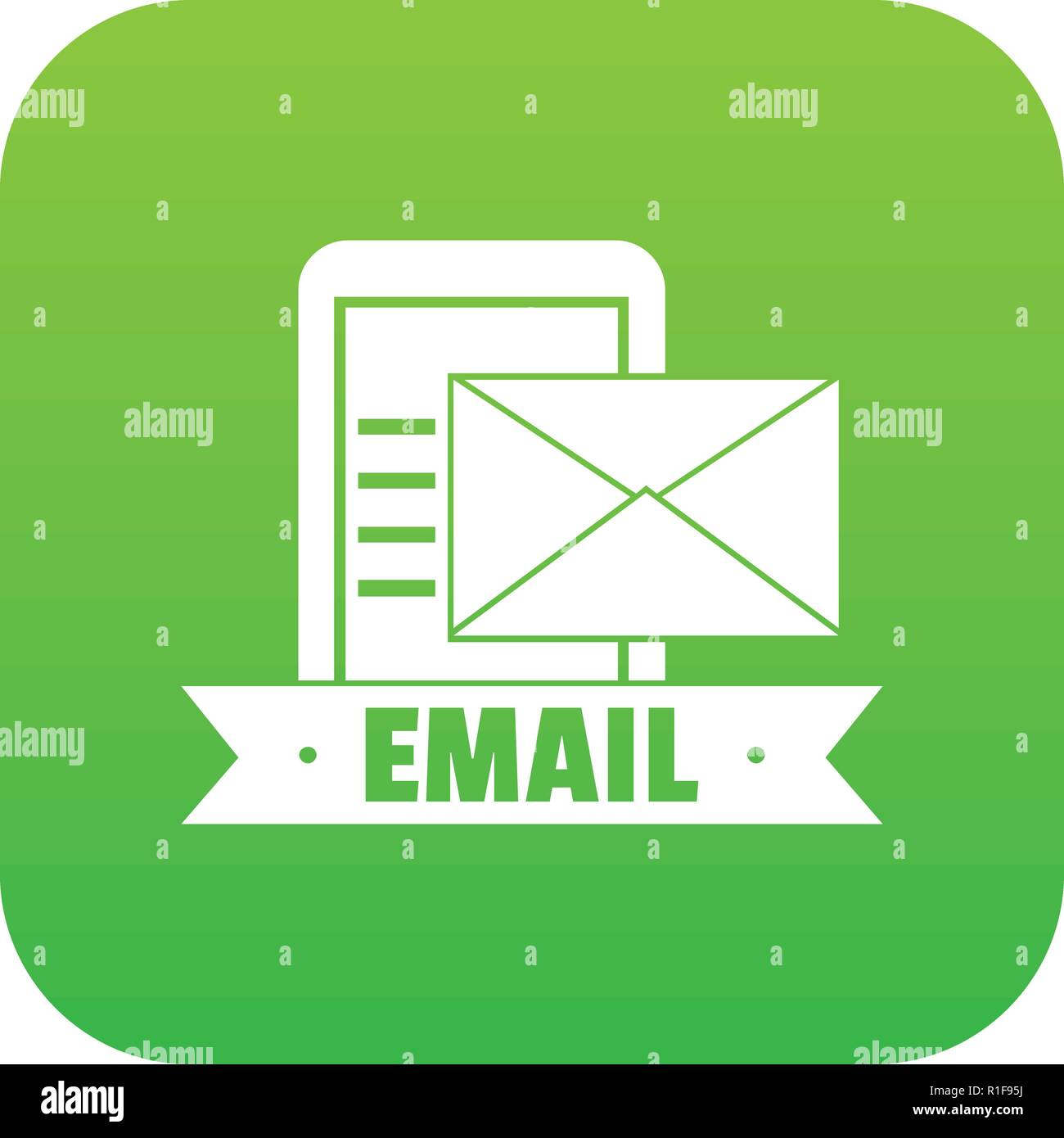 Email icon green vector Stock Vector Image & Art - Alamy