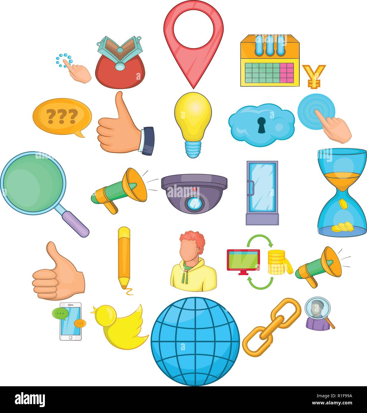 Business strategy icons set, cartoon style Stock Vector Image & Art - Alamy