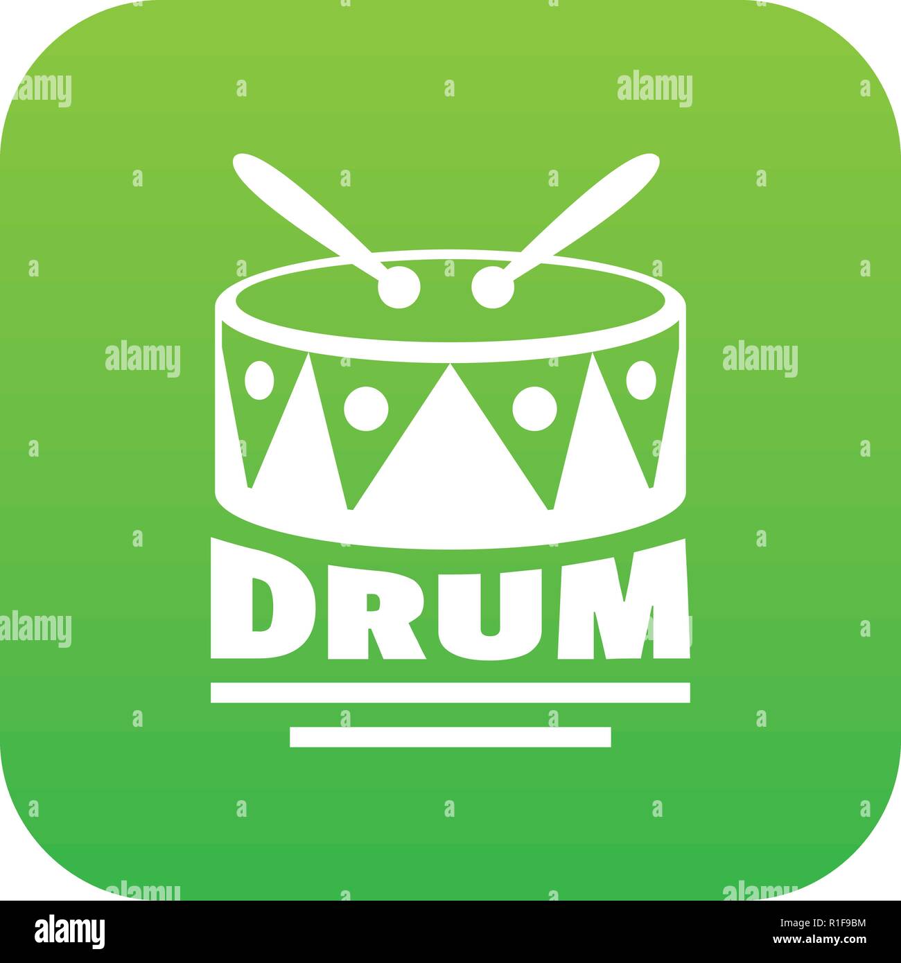 Drum icon green vector Stock Vector Image & Art - Alamy