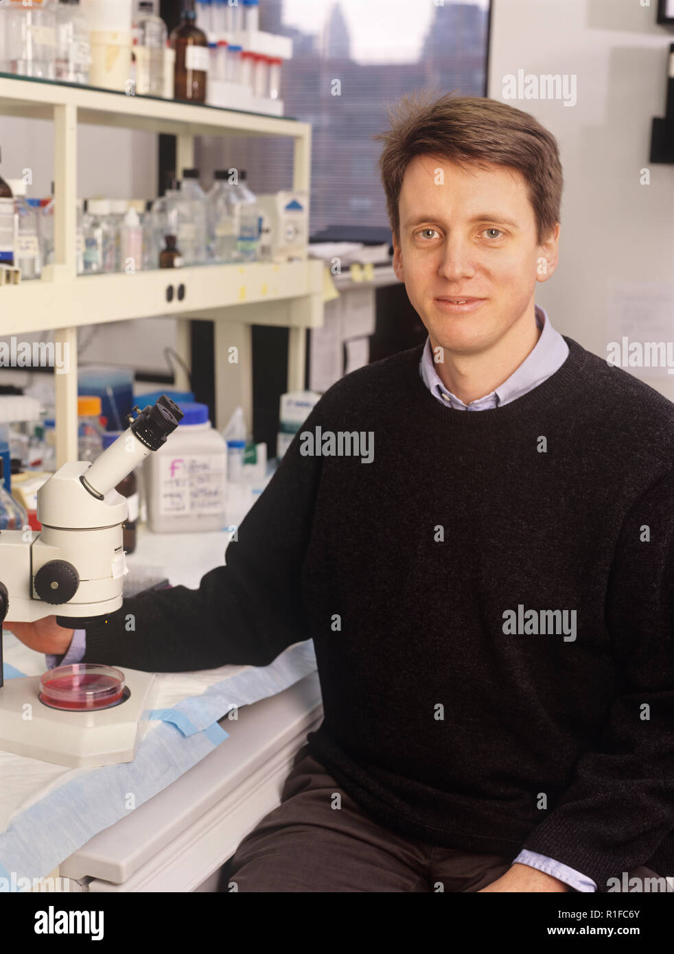 Portrait of Markus Stoffel at Rockefeller University Stock Photo