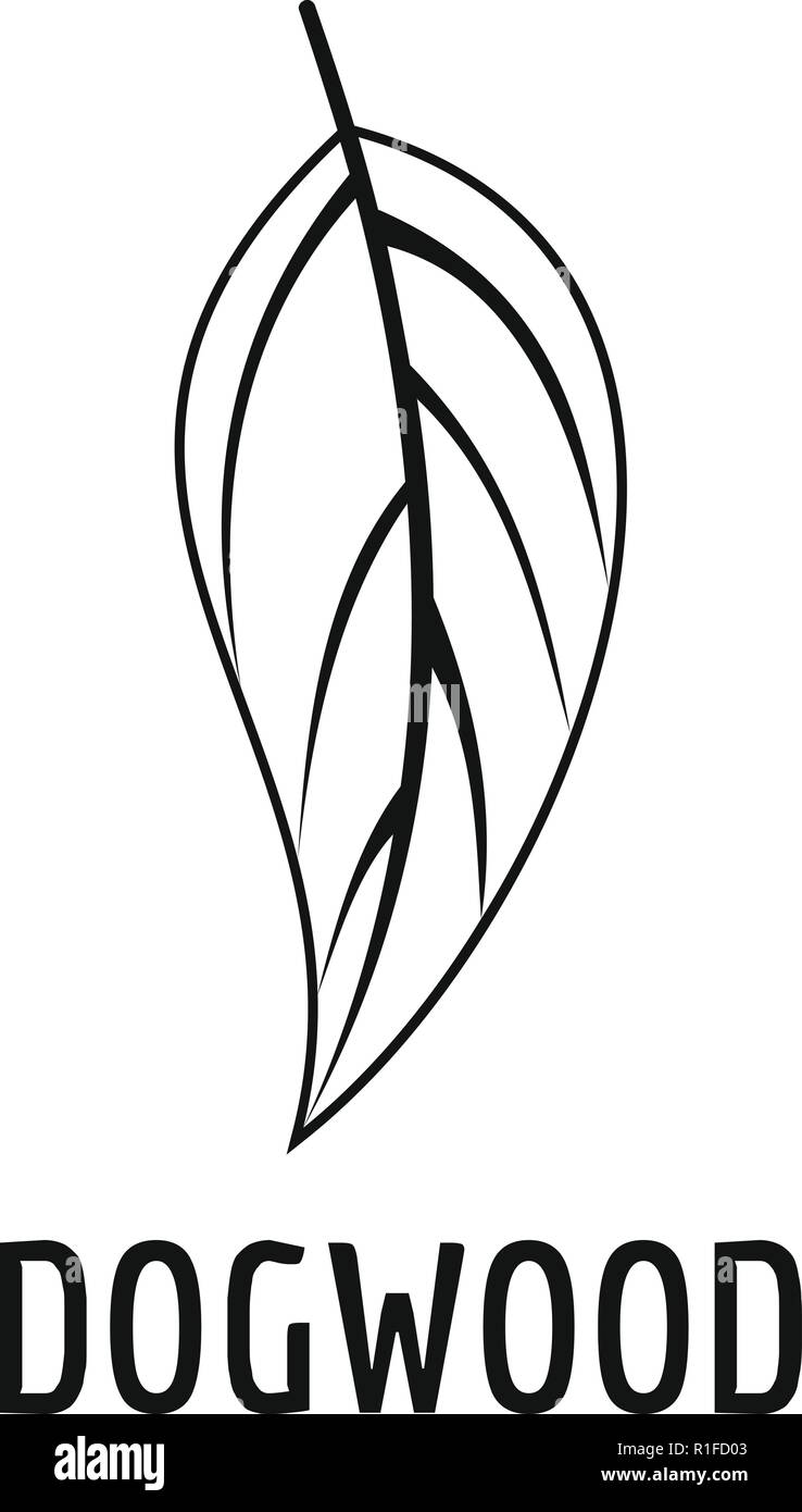 Dogwood leaf icon. Simple illustration of dogwood leaf vector icon for web Stock Vector