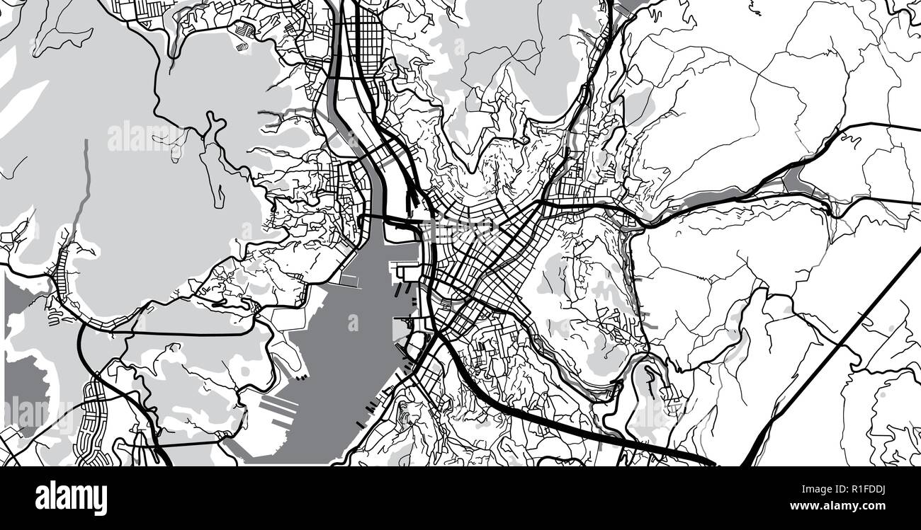Map of nagasaki hi-res stock photography and images - Alamy