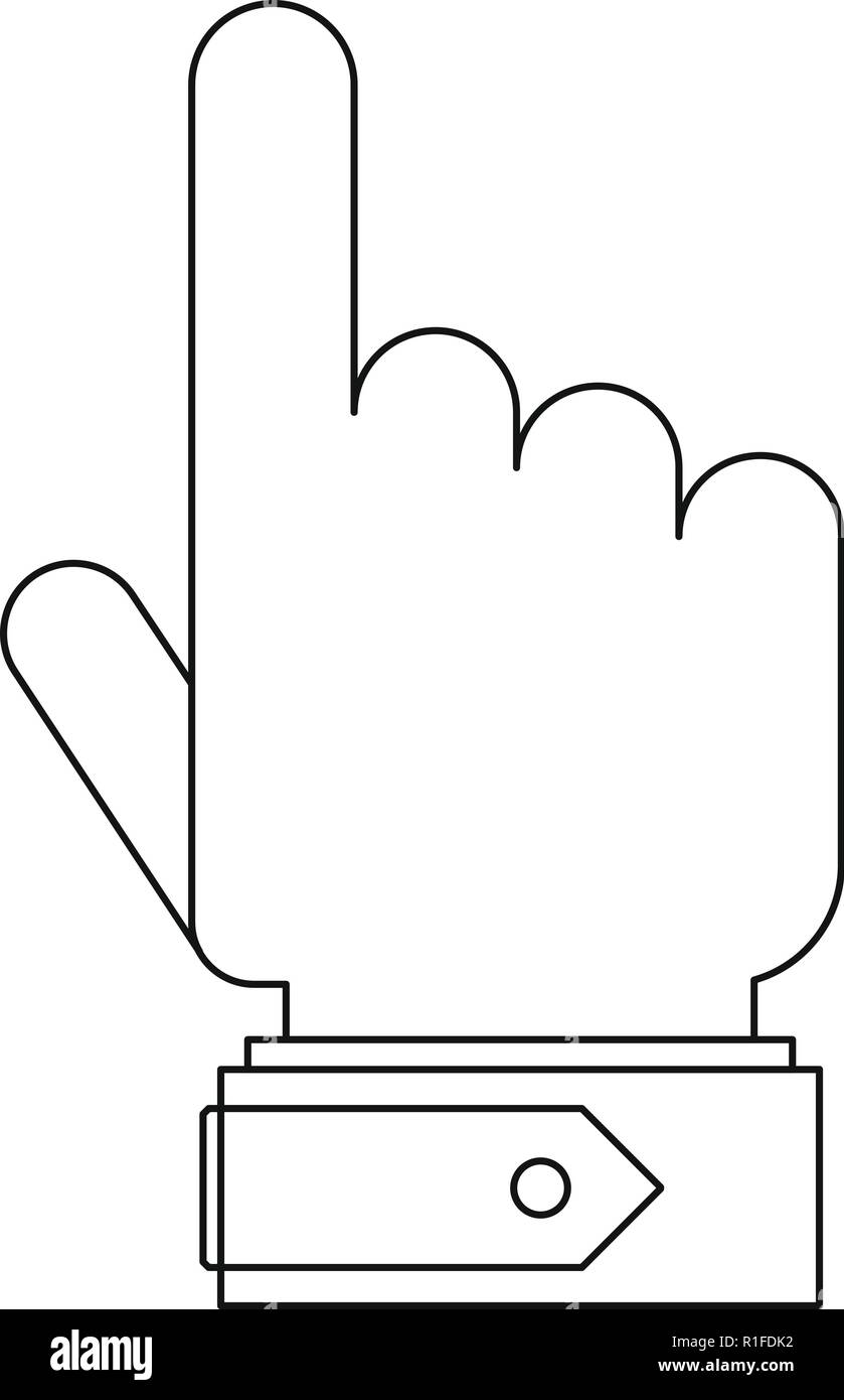 Pointing gesture icon. Outline illustration of pointing gesture vector ...