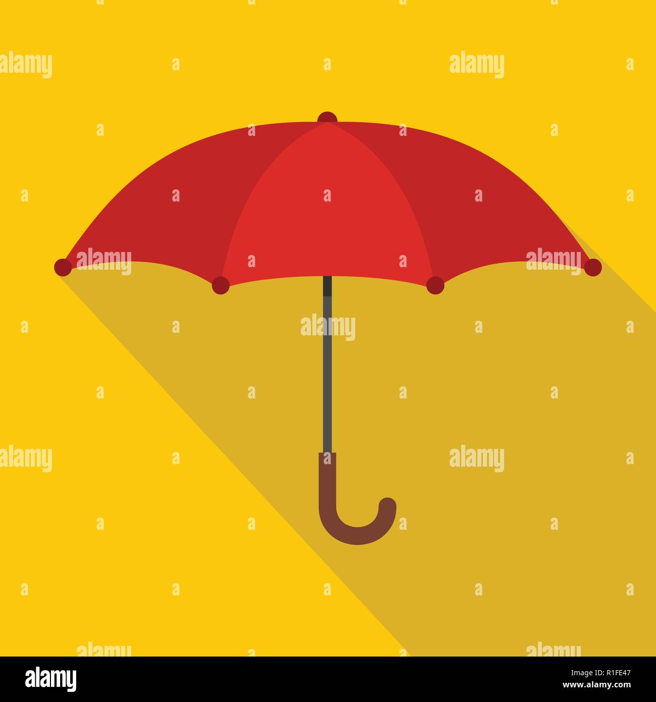 Umbrella icon. Flat illustration of umbrella vector icon for web Stock ...