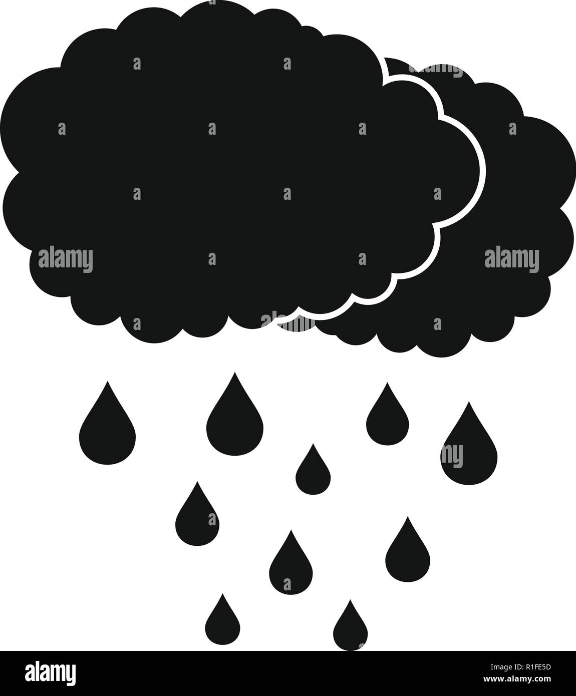 Cloud rain icon. Simple illustration of cloud rain vector icon for web ...