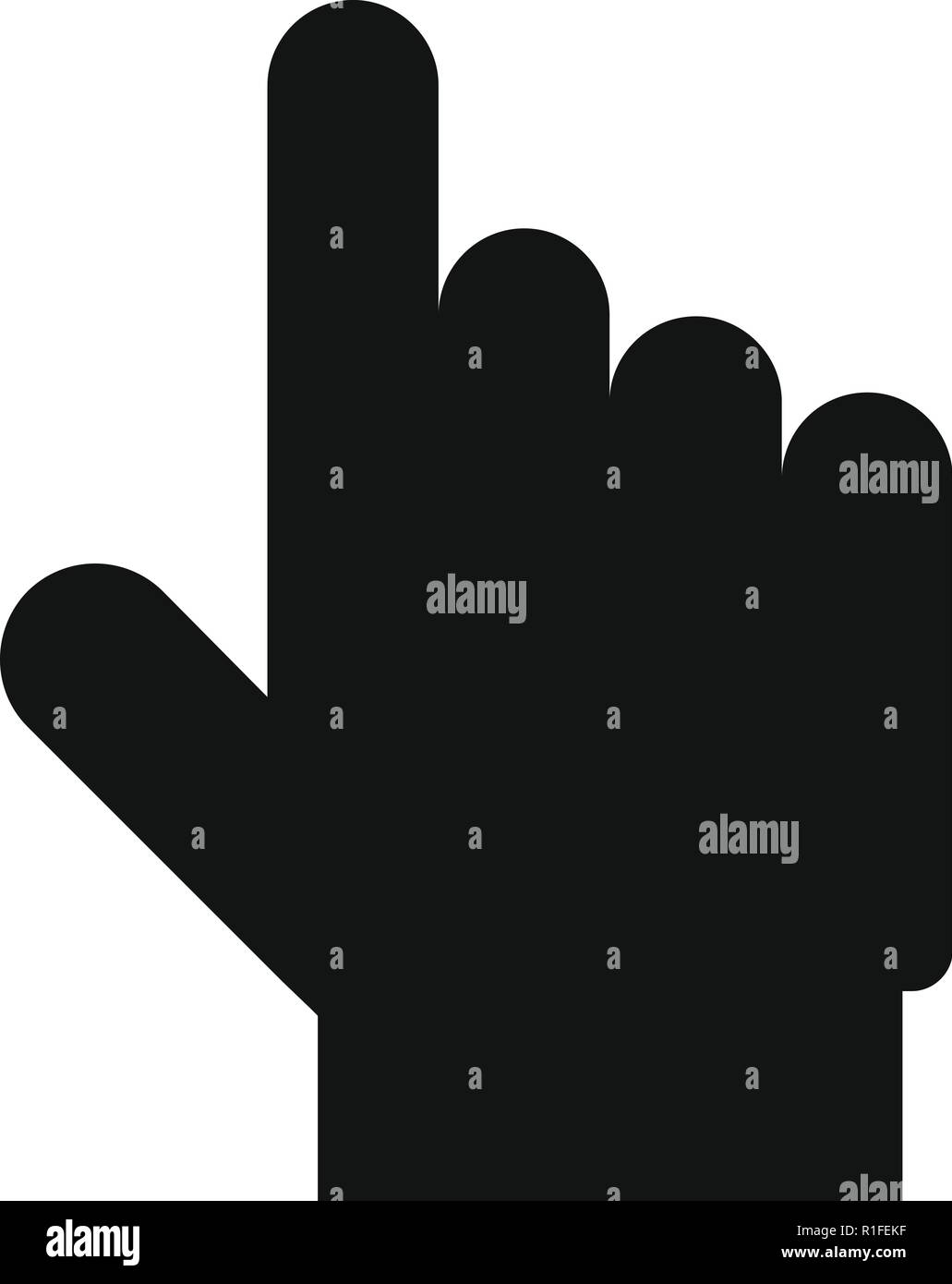 hand cursor website icon. Simple illustration of hand cursor website ...