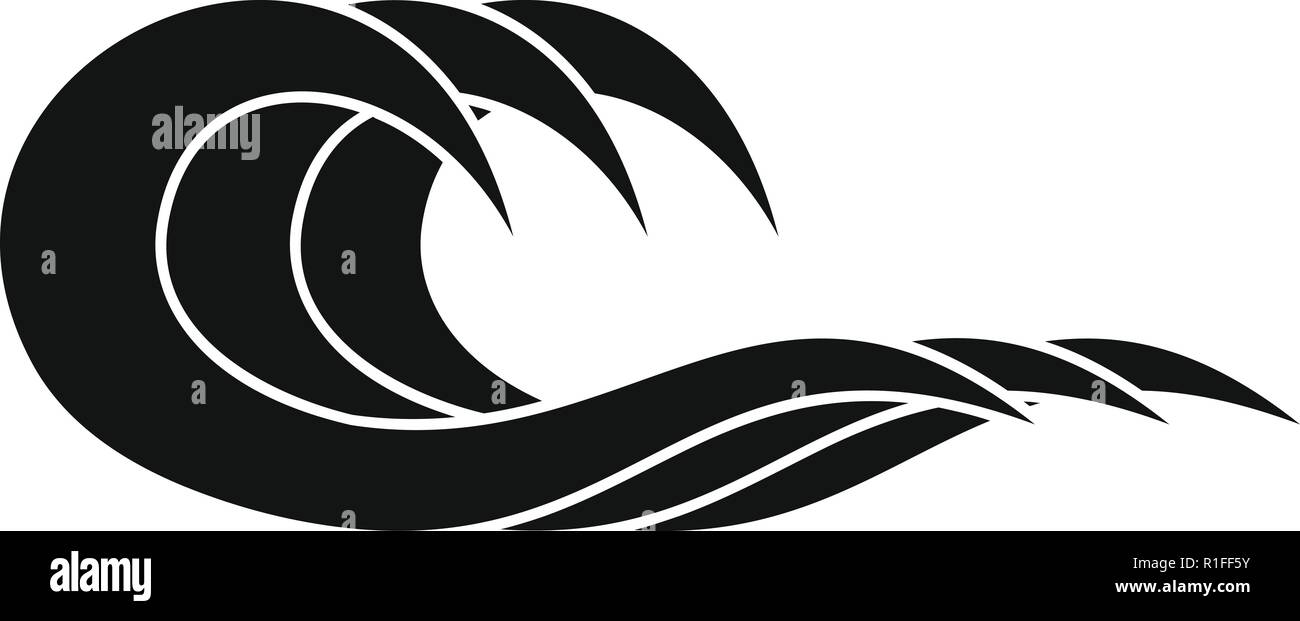 Wave splashing icon. Simple illustration of wave splashing vector icon ...