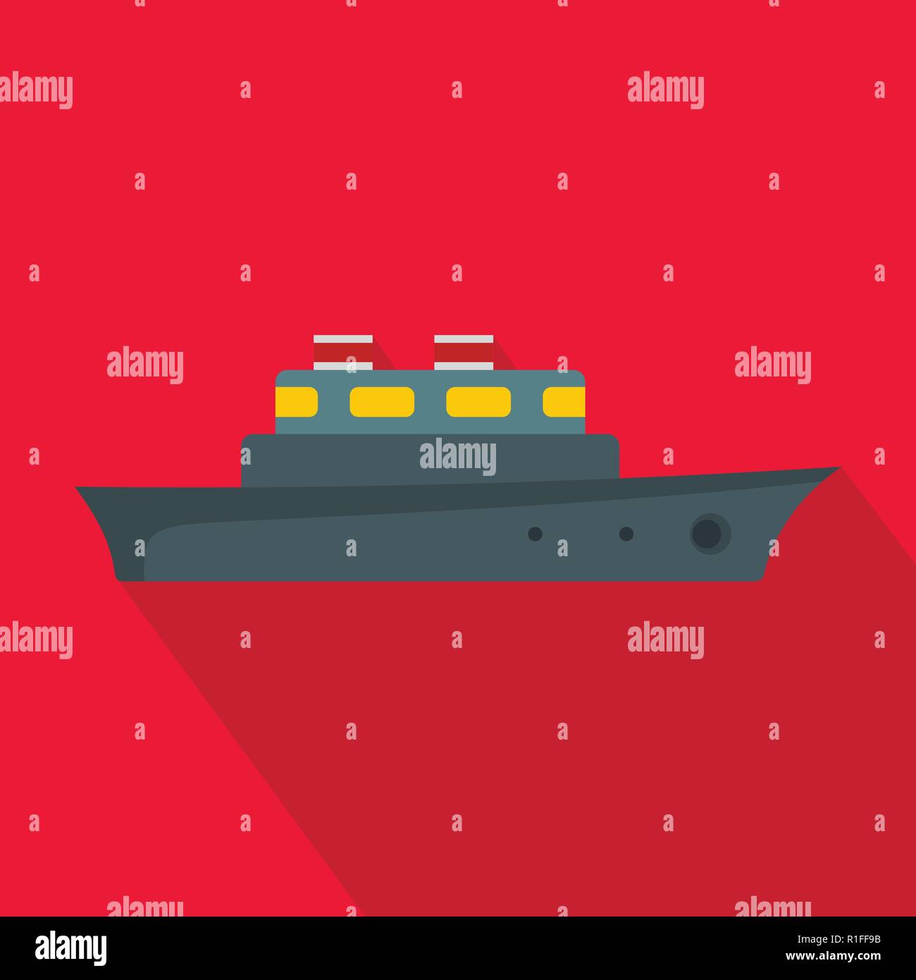 Ship ocean icon. Flat illustration of ship ocean vector icon for web ...