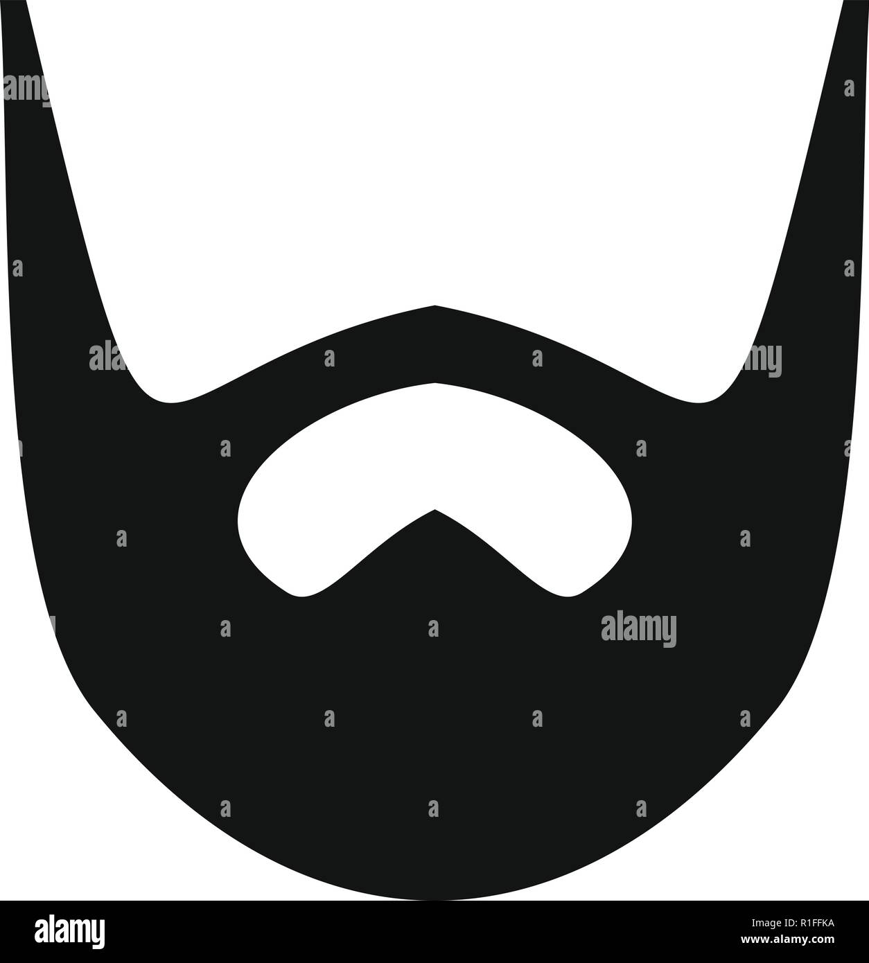 Neat beard icon. Simple illustration of neat beard vector icon for web ...