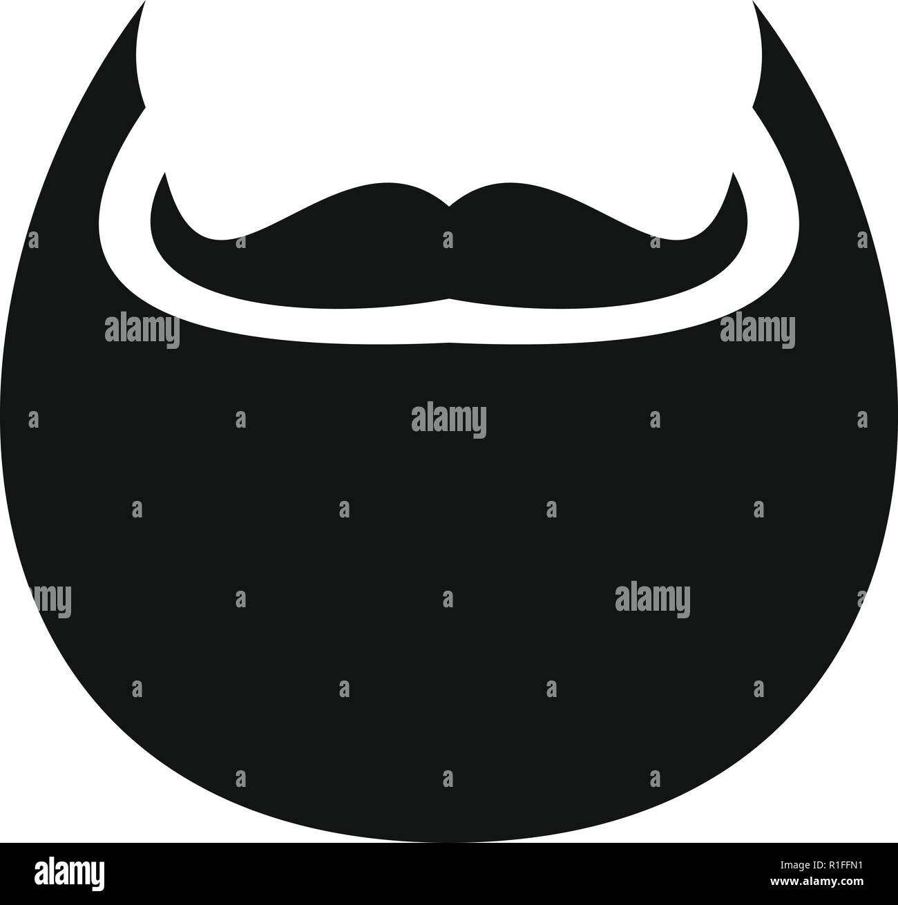 Man beard icon. Simple illustration of man beard vector icon for web ...