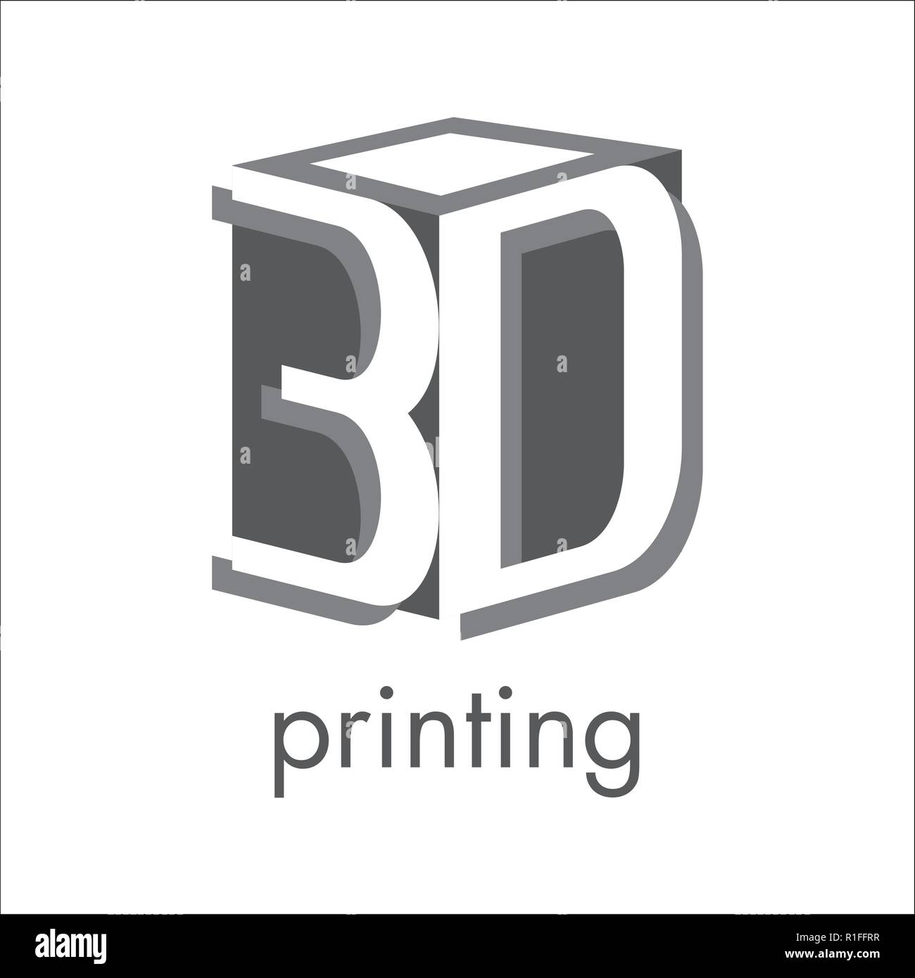 Vector Logo 3d Printing And 3d Pens Stock Vector Image Art Alamy