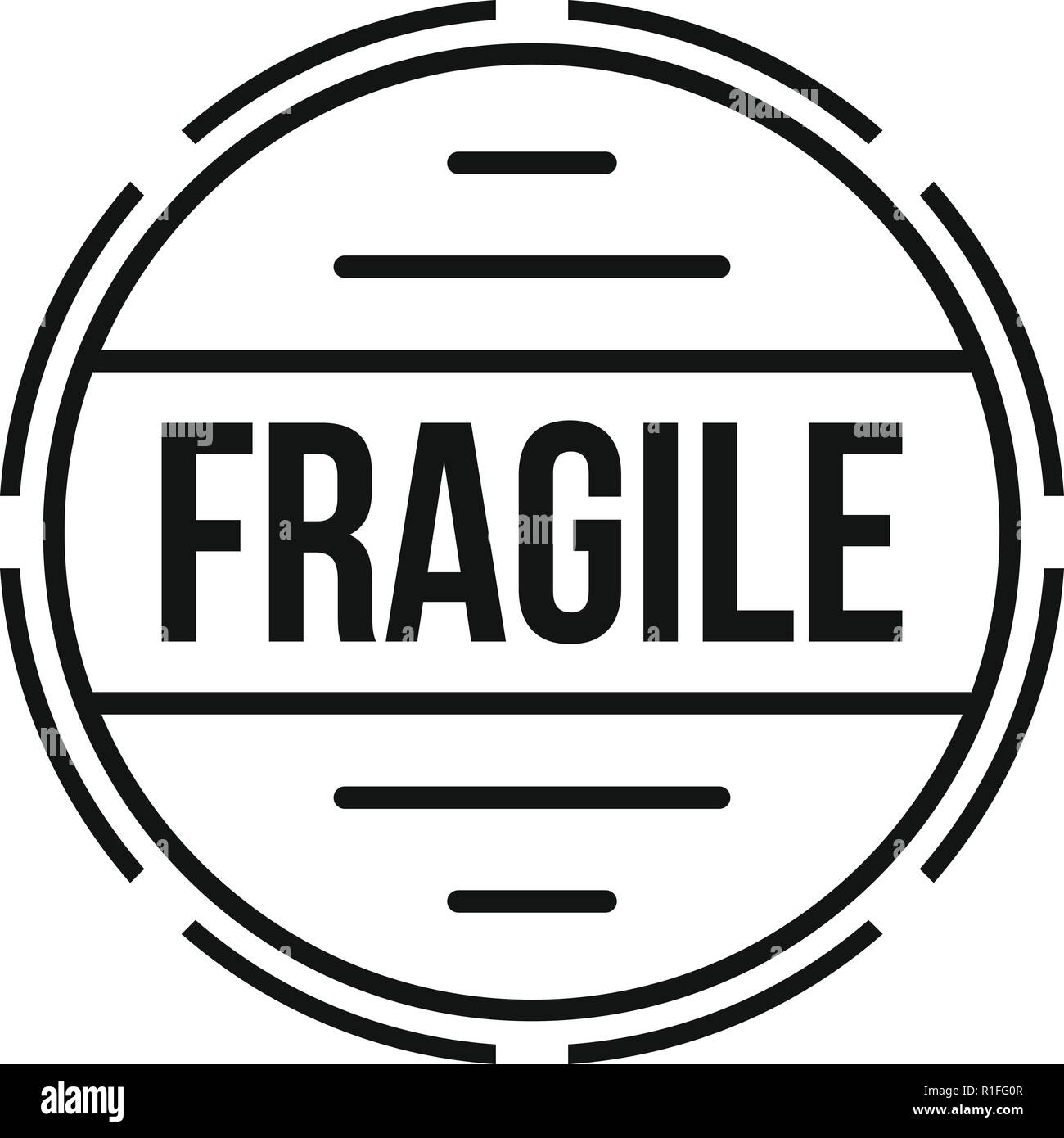 Fragile logo. Simple illustration of fragile vector logo for web Stock Vector