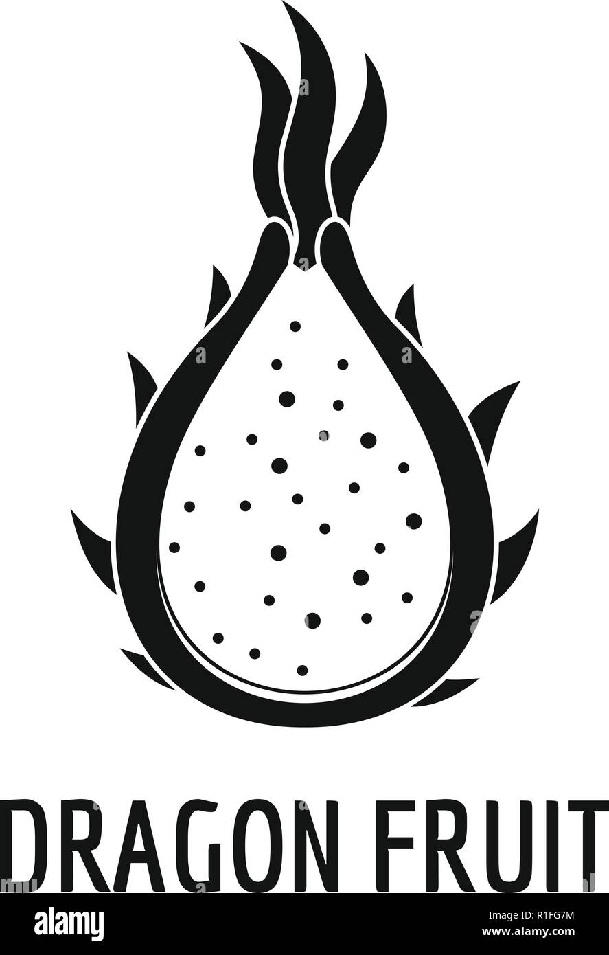 Dragon fruit icon. Simple illustration of dragon fruit vector icon for