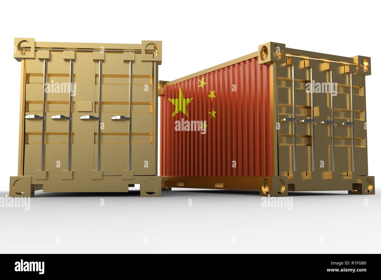 Chinese Container Character Chinese flag cargo ship hi-res stock photography and images - Alamy