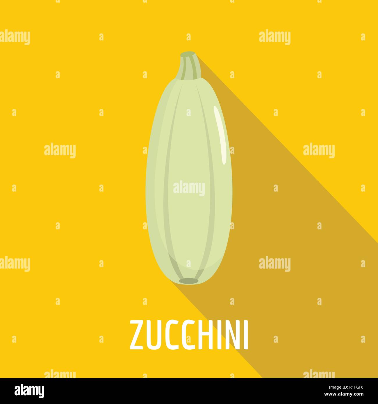 Zucchini icon. Flat illustration of zucchini vector icon for web Stock ...