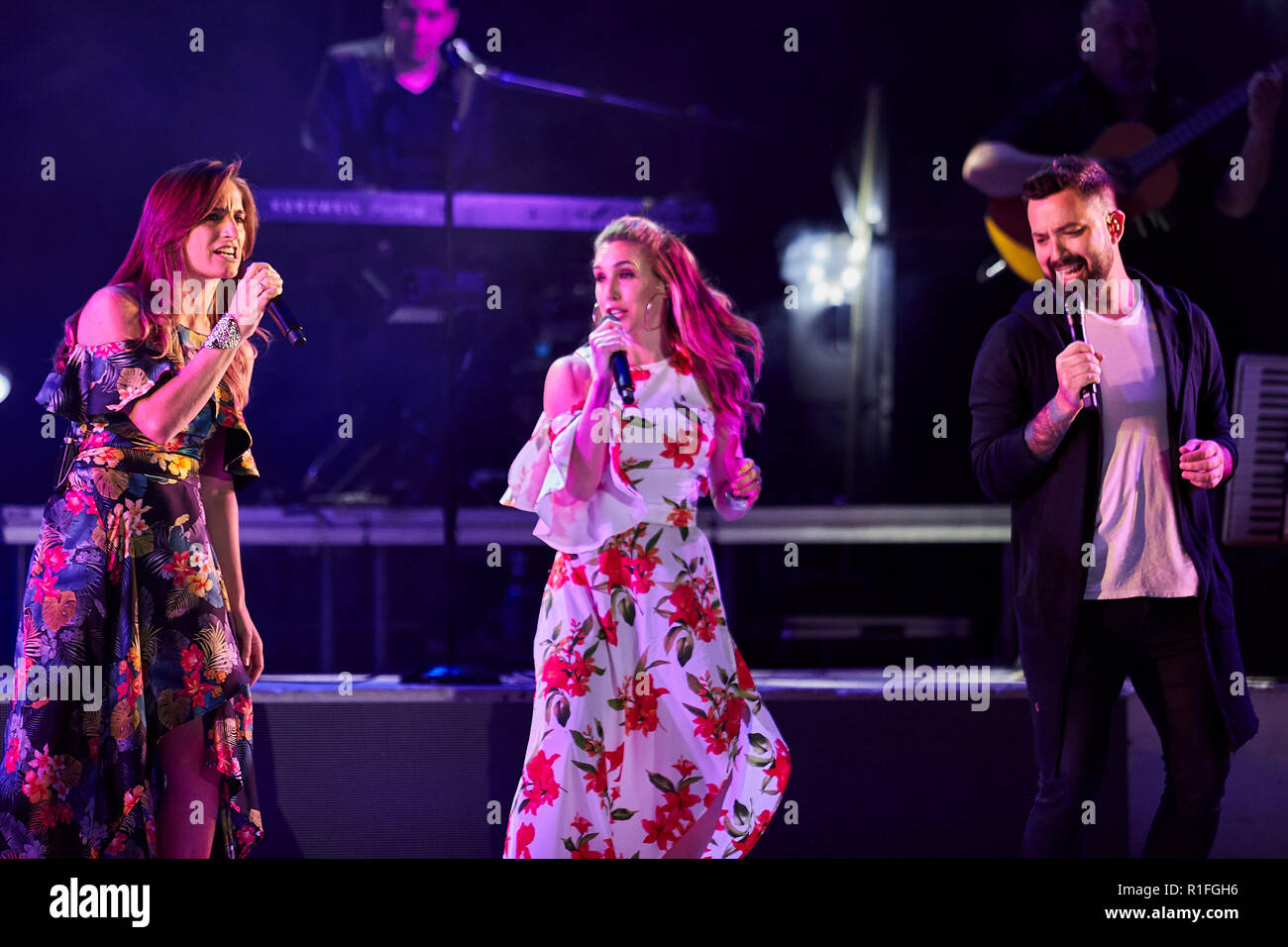 MENDOZA, ARGENTINE, November 11, 2018. Recital Soledad Pastorutti, the Tupungato department celebrated its 160th anniversary of its creation, Greek th Stock Photo