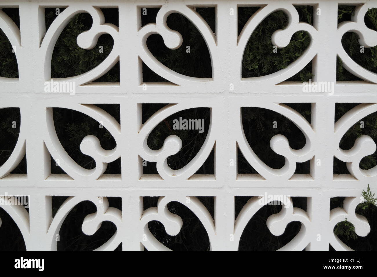 Ornate bricked wall Stock Photo