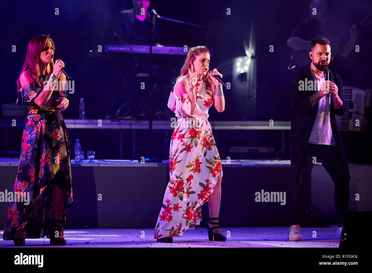 MENDOZA, ARGENTINE, November 11, 2018. Recital Soledad Pastorutti, the Tupungato department celebrated its 160th anniversary of its creation, Greek th Stock Photo