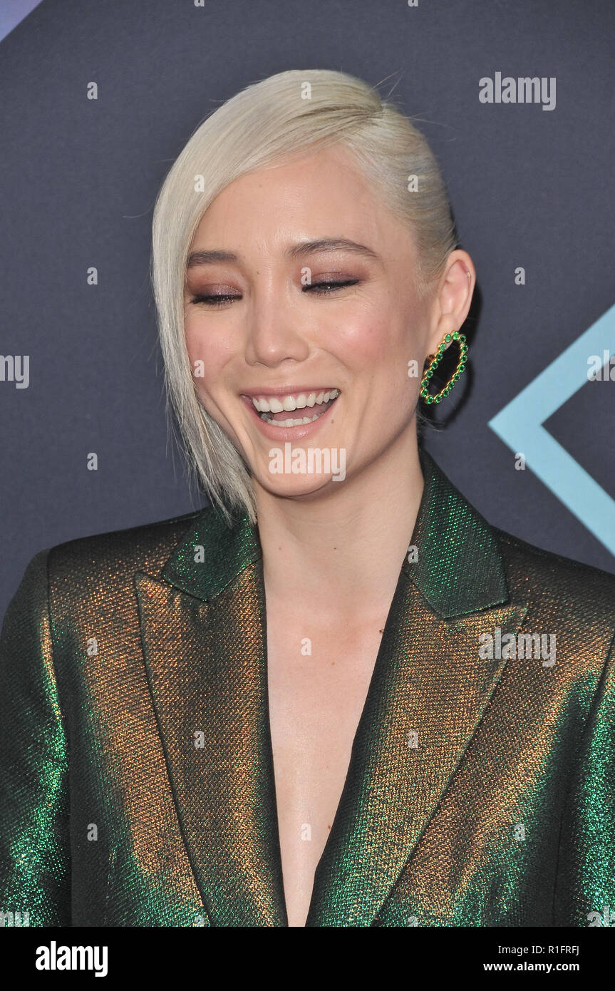 Santa Monica, California, USA. 11th November, 2018. Pom Klementieff at E! People's Choice Awards held at the Barker Hangar in Santa Monica, CA on Sunday, November 11, 2018. Photo by PRPP / PictureLux Credit: PictureLux / The Hollywood Archive/Alamy Live News Stock Photo