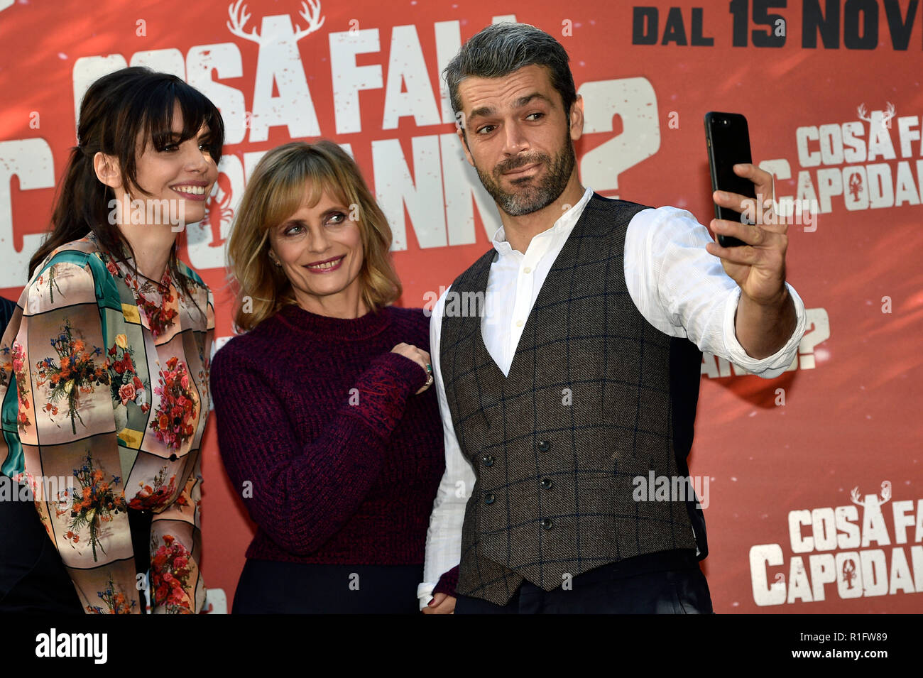 Rome, Italy. 12th Nov, 2018. Rome, Photocall of the film What you do on