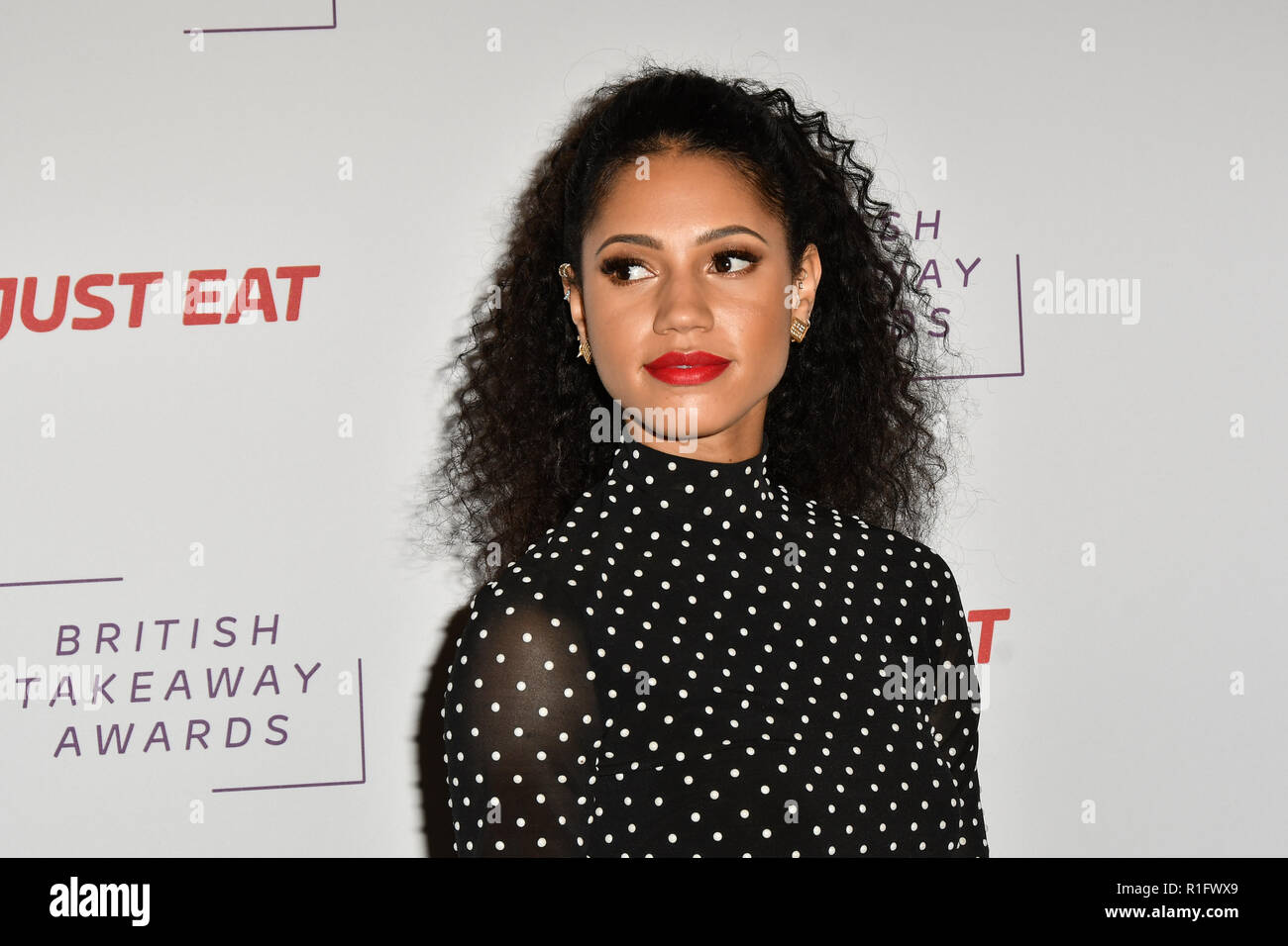 London, UK. 12th November, 2018. Vick Hope attends the British Takeaway
