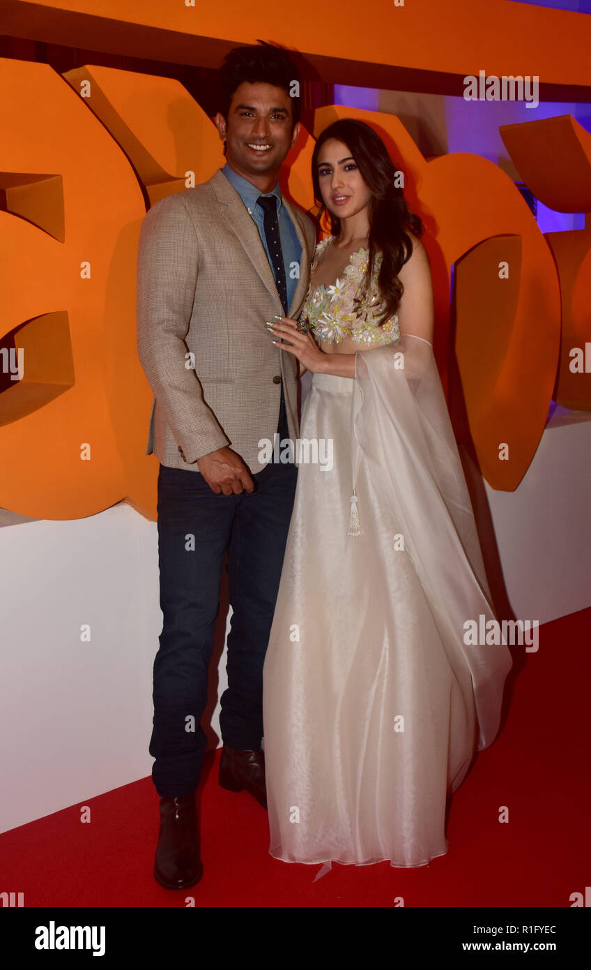 Sara Rajput Mumbai, India. 12th Nov, 2018. Actor Sushant Singh Rajput and Sara Ali ...
