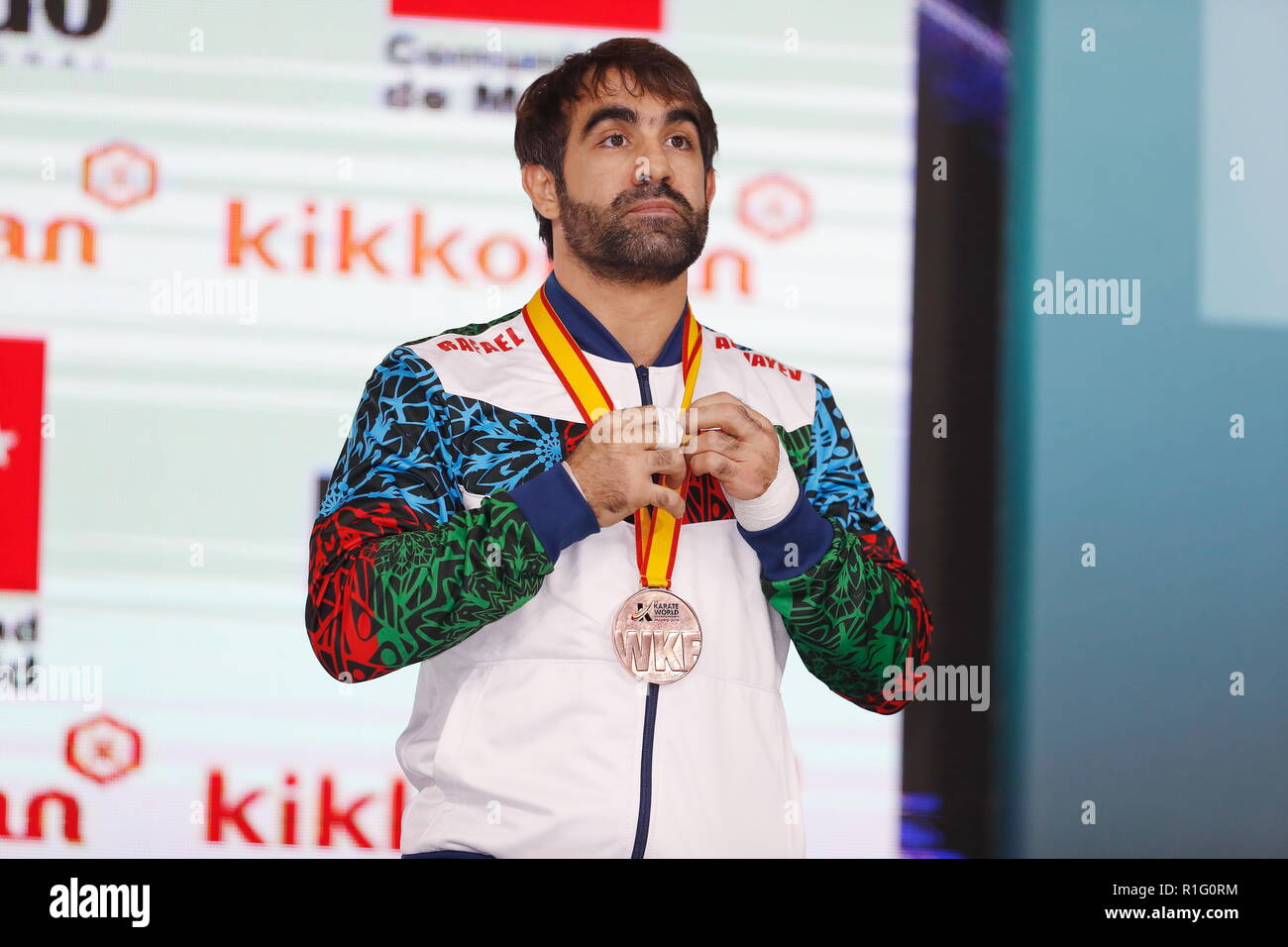 Madrid, Spain. 10th Nov, 2018. Rafael Aghayev (AZE) Karate Medal