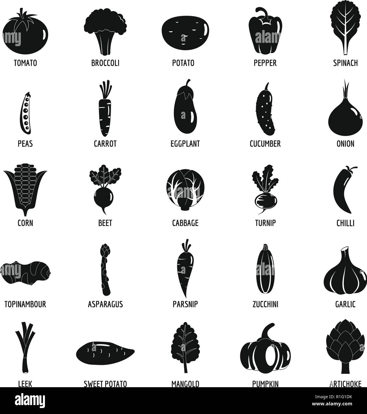 Vegetables Stock Vector Images Alamy