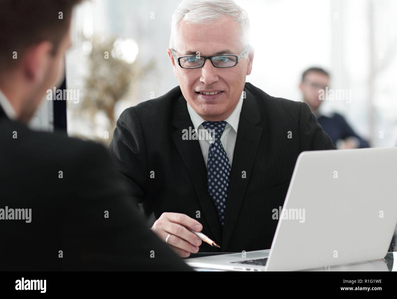 project Manager conducts an interview with a new employee Stock Photo ...