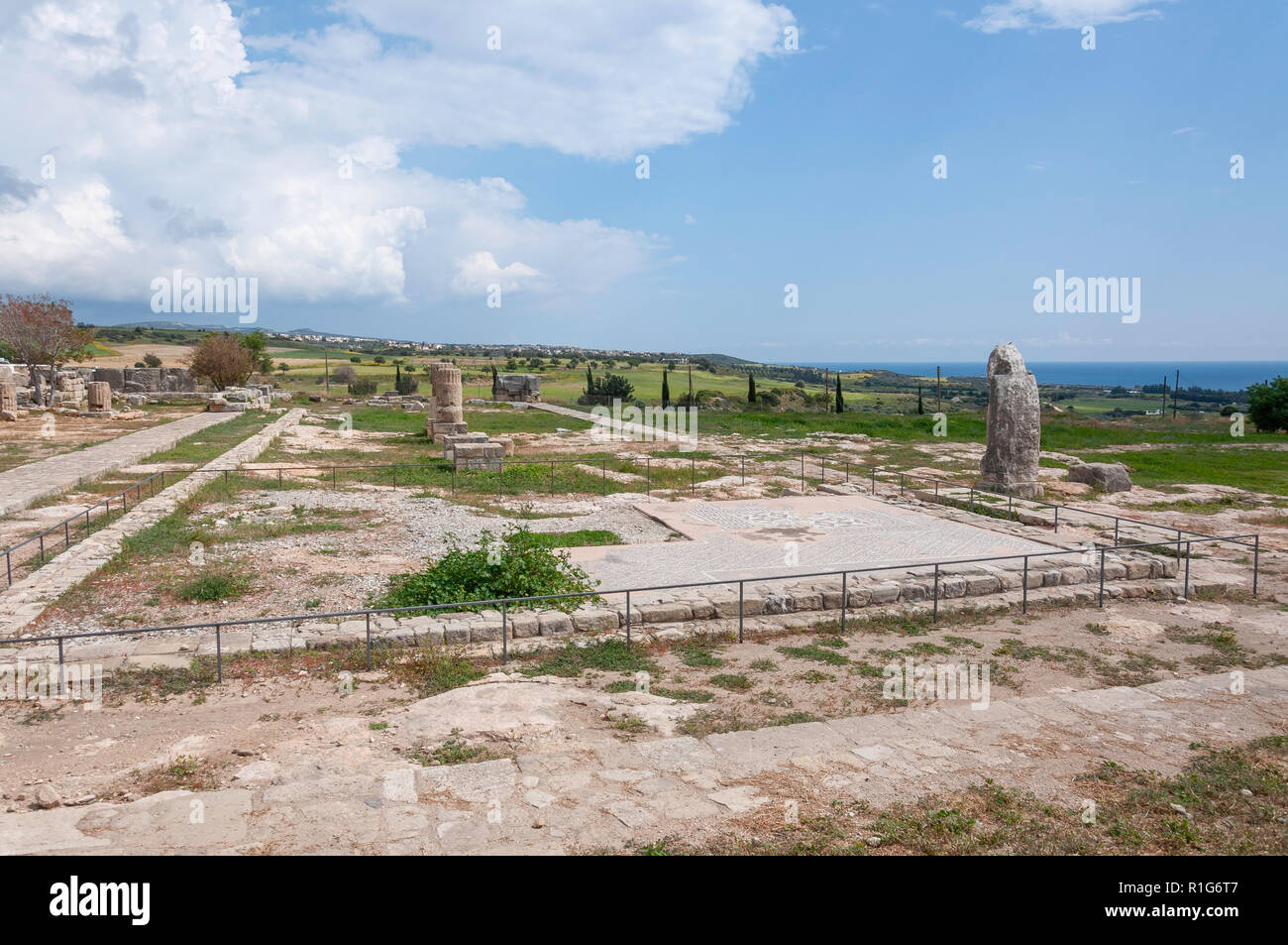 Sanctuary of Aphrodites ruins, Palaipaphos (Kouklia) Archaeological Site, Kouklia, Pafos District, Republic of Cyprus Stock Photo