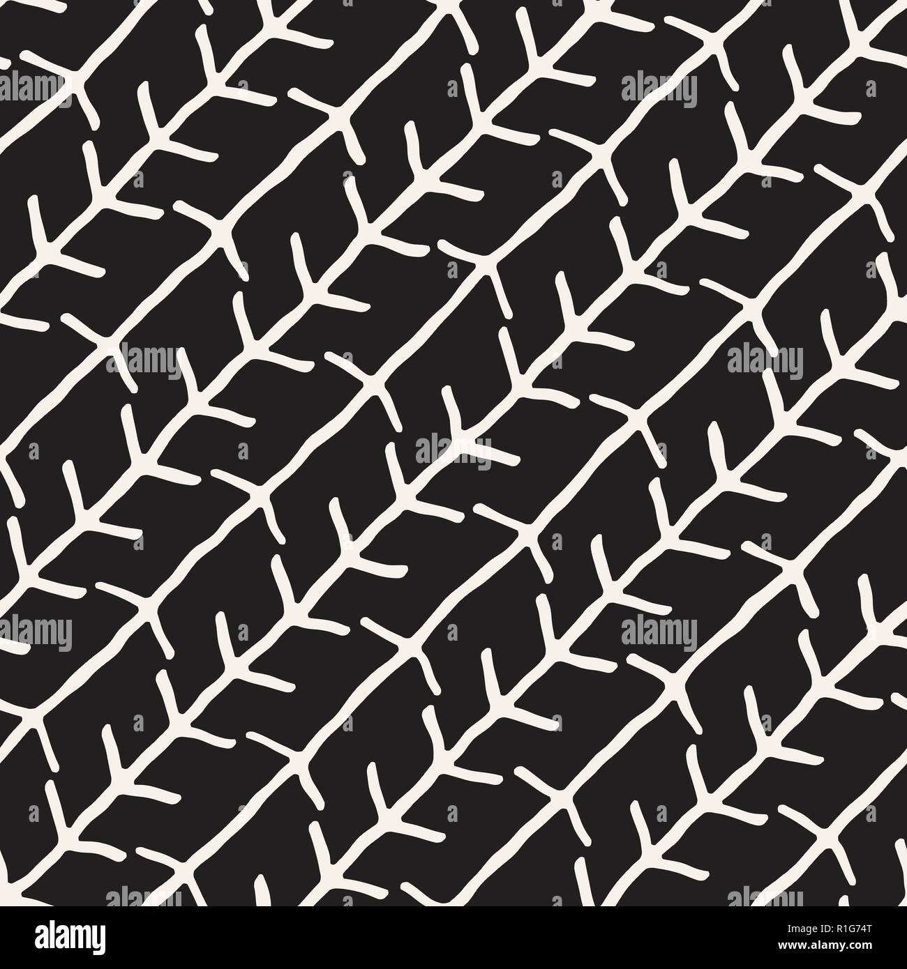 Simple ink geometric pattern. Monochrome black and white strokes ...