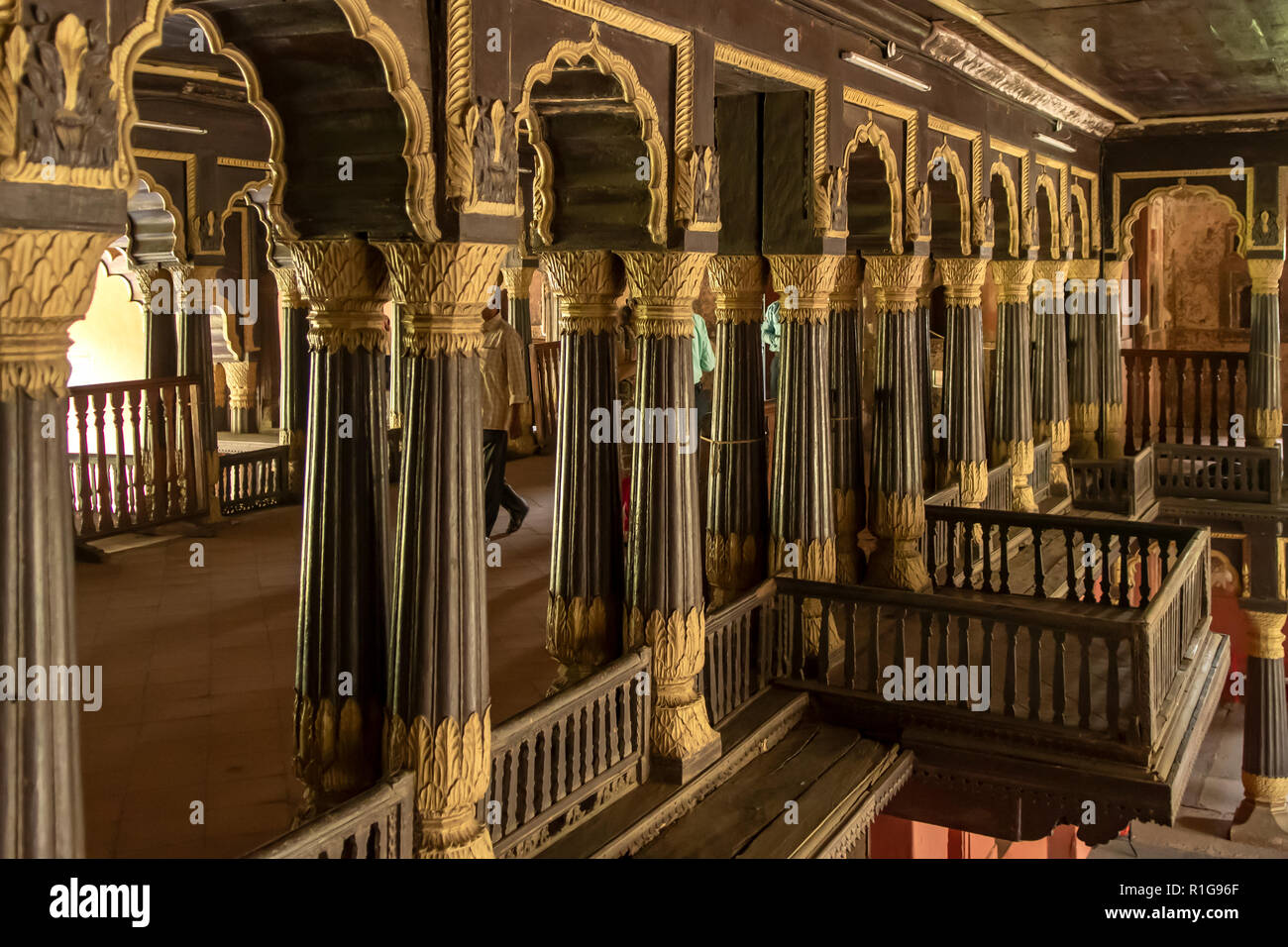 Durbar Hall in Tipu Palace, Bangalore, Karnataka, India Stock Photo