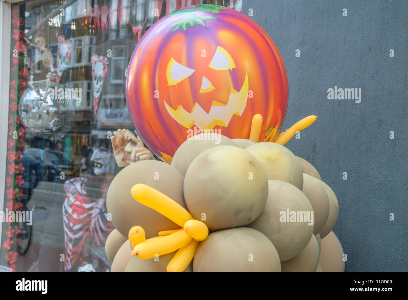 Funny Haloween Balloon At Amsterdam The Netherlands 2018 Stock Photo