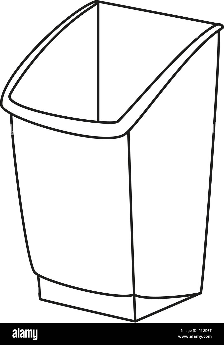 Line art black and white trash bin Stock Vector Image & Art Alamy