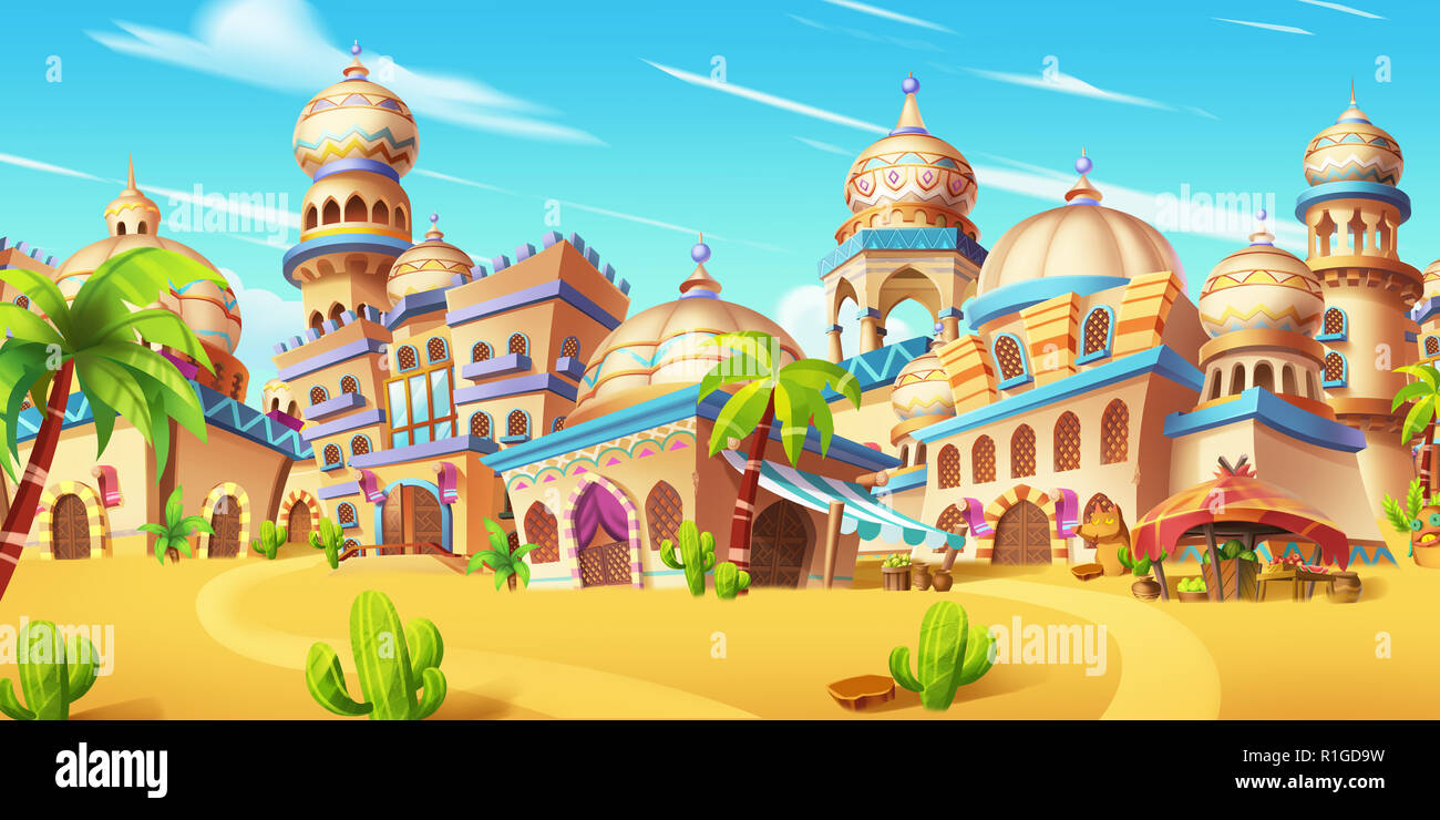 My Small City Scene, Desert City. Video Game Digital CG Artwork, Concept Illustration, Realistic Cartoon Style Scene Background Design Stock Photo - Alamy My Small City Scene, Desert City. Video Game Digital CG Artwork, Concept Illustration, Realistic Cartoon Style Scene Background Design Stock Photo - Alamy