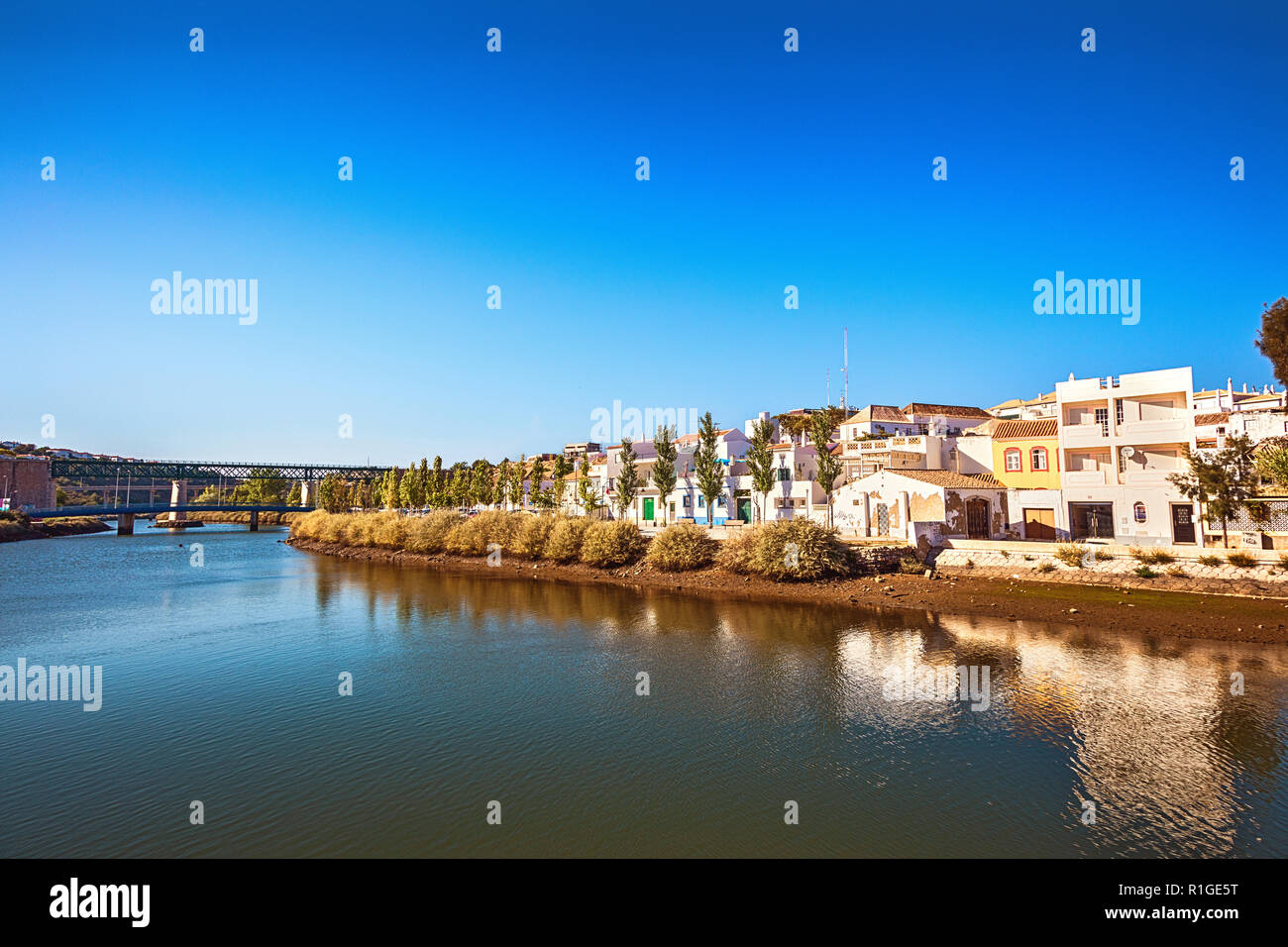 Gilao edge of the river, Tavira, Algarve region, Portugal Stock Photo