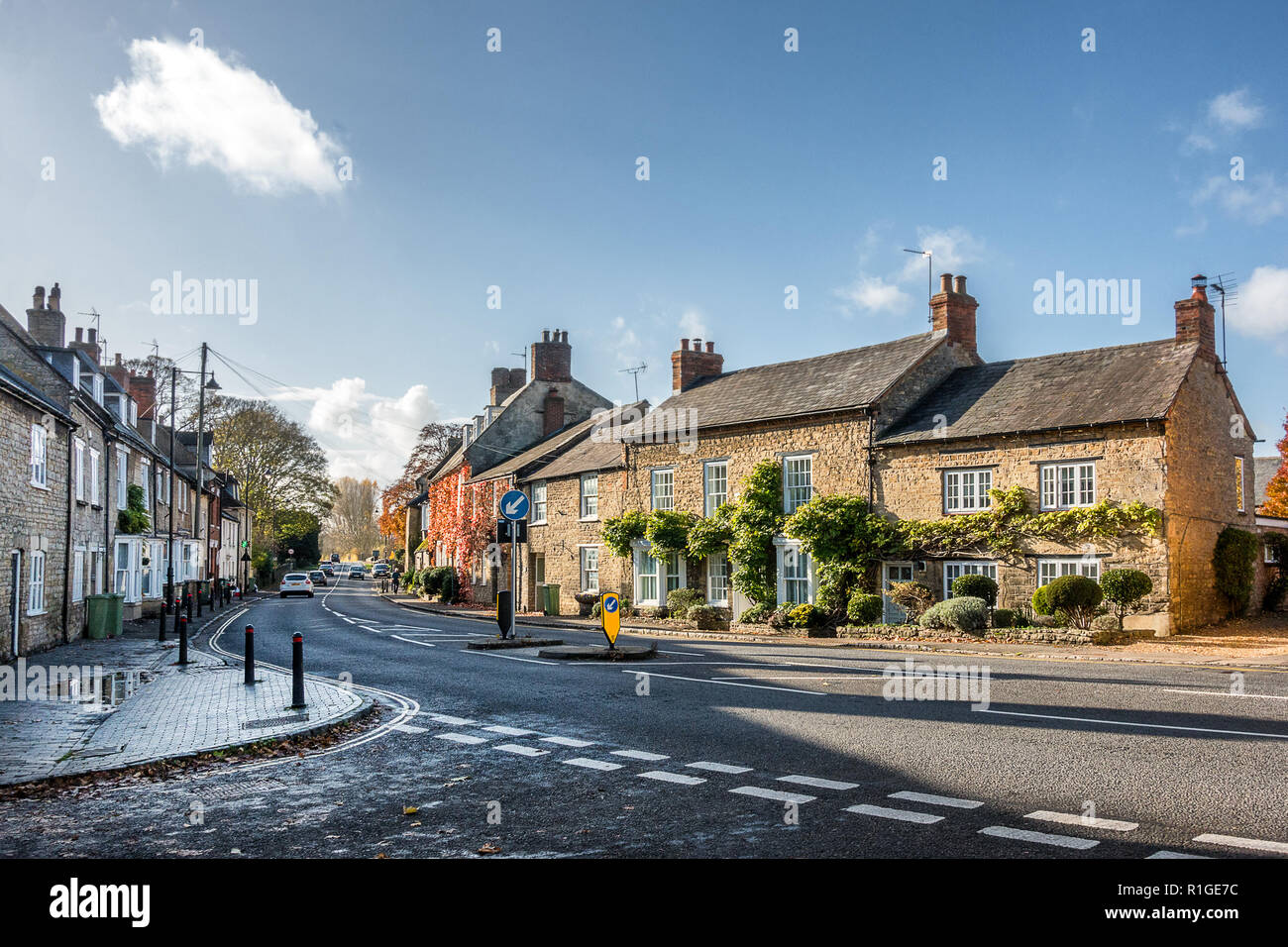 Olney high street in Buckinghamshire England Stock Photo