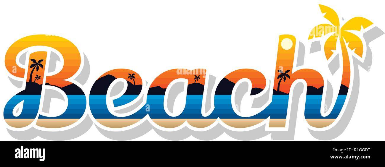 summer holidays beach sign symbol vector art Stock Vector Image & Art ...