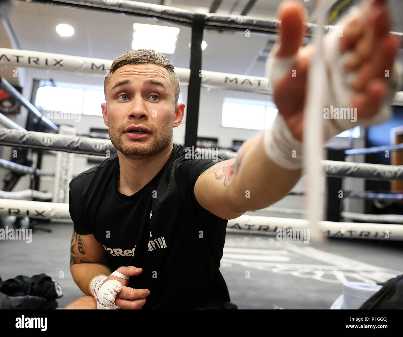 Carl Frampton during the public workout at Hatton Health and Fitness