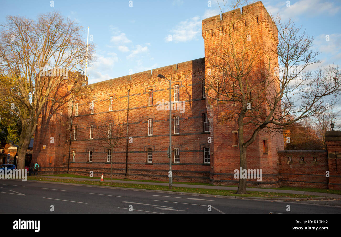 The impressive brick facade of Imphal Barracks, Fulford Road, York