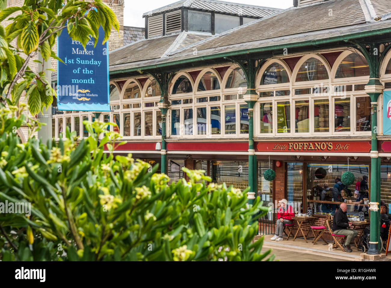 Victorian architecture at Darlington Market, Horse Market, Darlington, County Durham Stock Photo