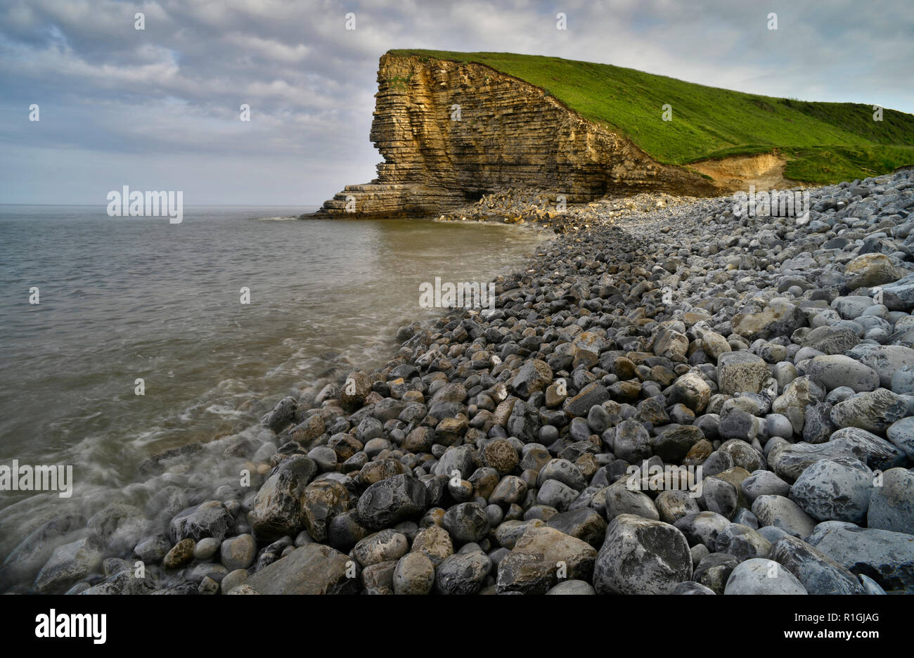 Nash Point at sunrise, South Wales (4) Stock Photo