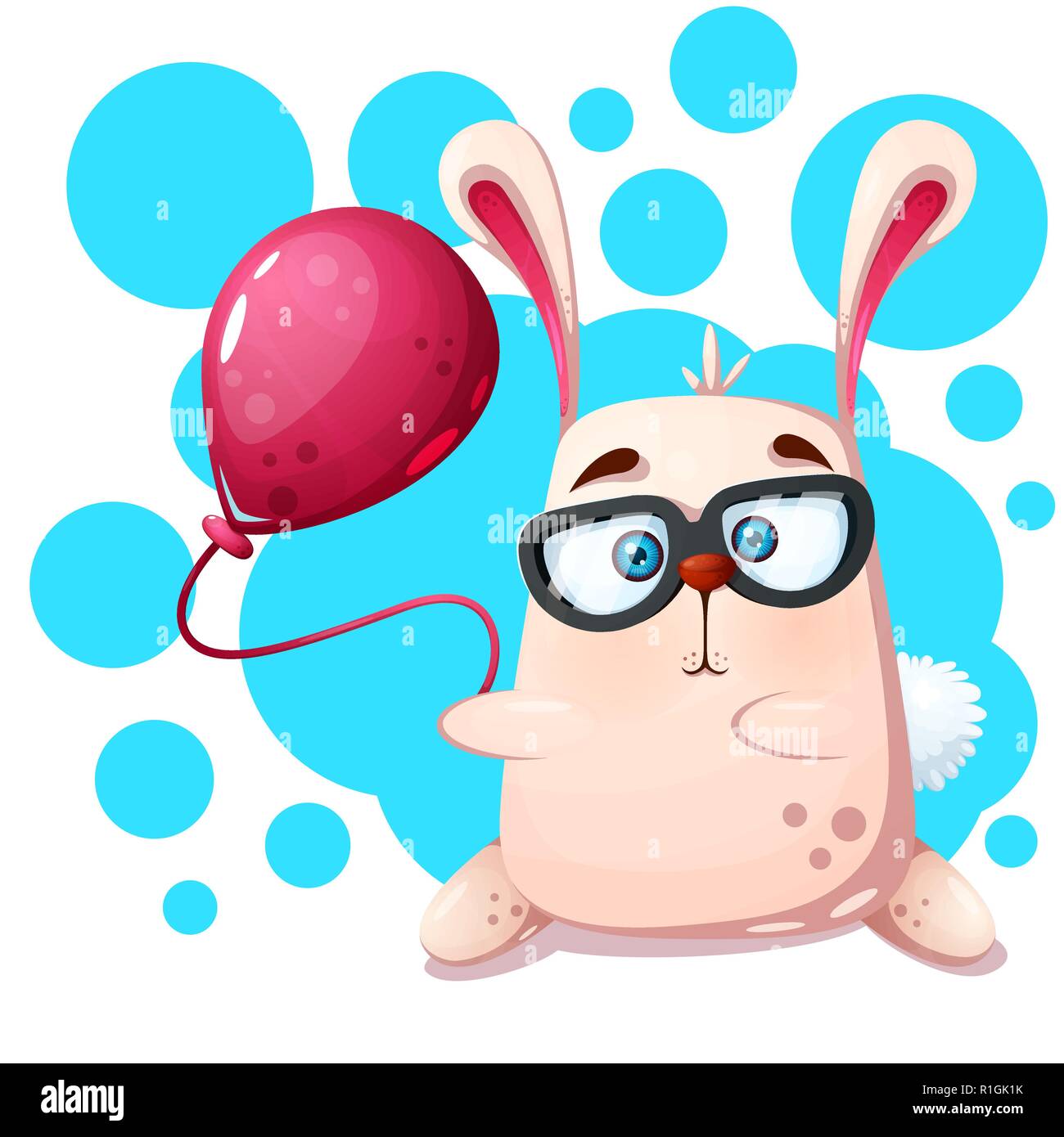 Cute rhino on white Stock Vector Images - Alamy