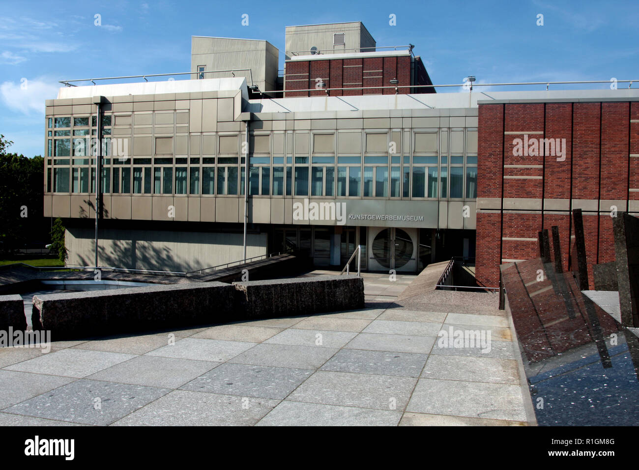 This building is the Kunstgewerbemuseum in the Kulturforum area of Berlin. Translated, it means - The Museum of Decorative Arts and is part of an arts and culture complex in Berlin, Germany. Stock Photo