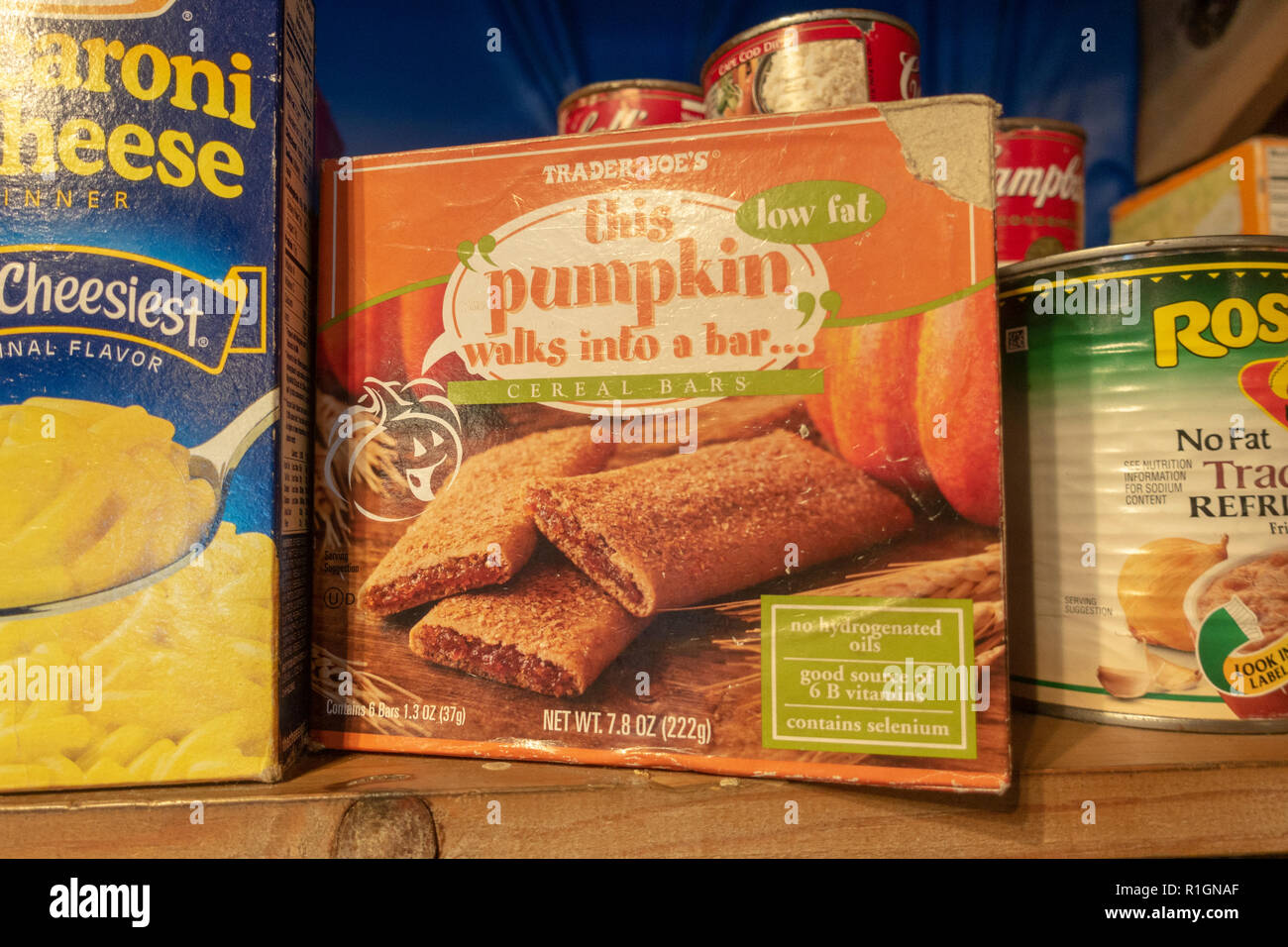 Trader Joe's "this pumpkin walks into a bar...' cereal bars in a