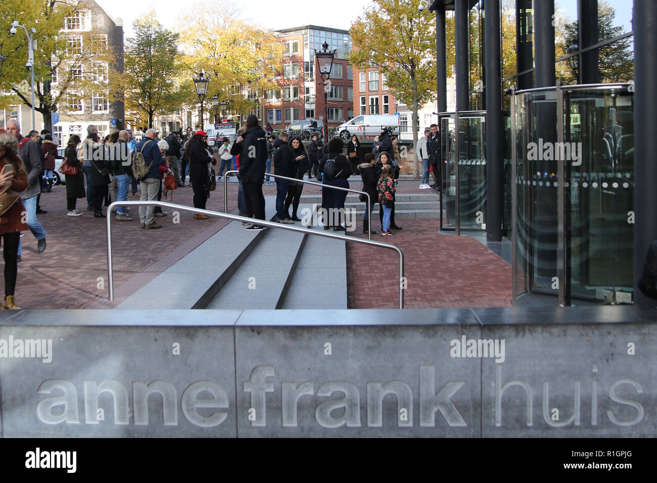 Queues Starting To Form At The New Entrance To The Museum Which