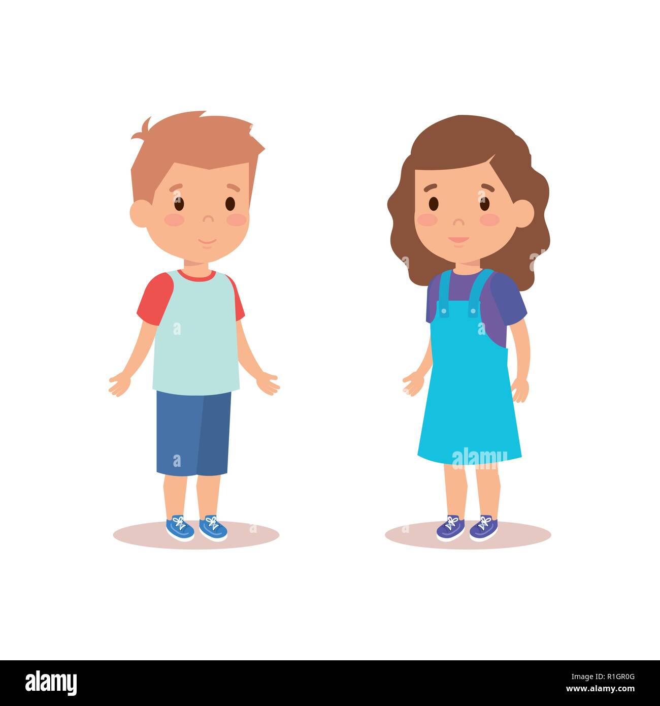 Boy and girl cartoon Stock Vector Image & Art Alamy